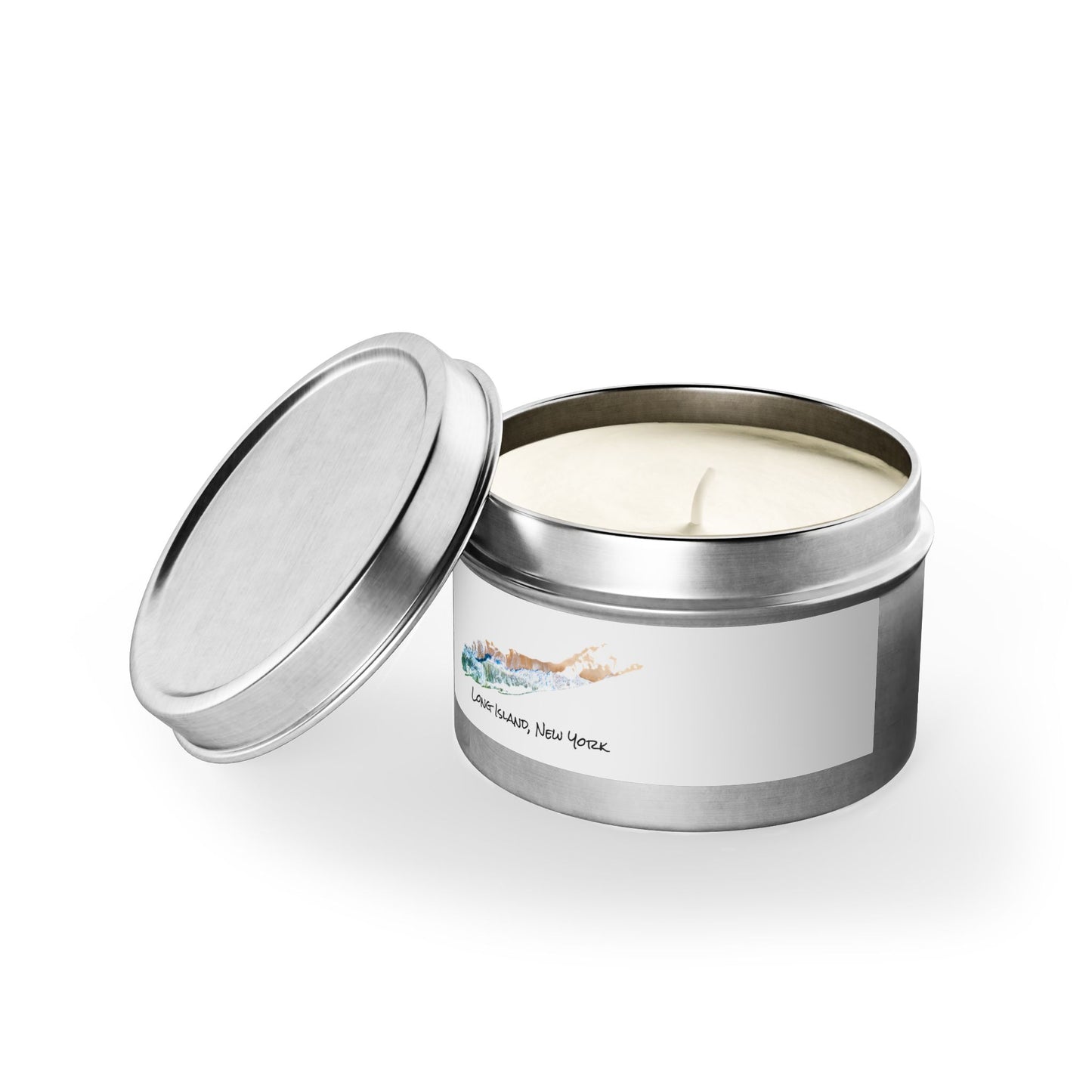 Tin Candle (2 sizes) - Sand & Sea