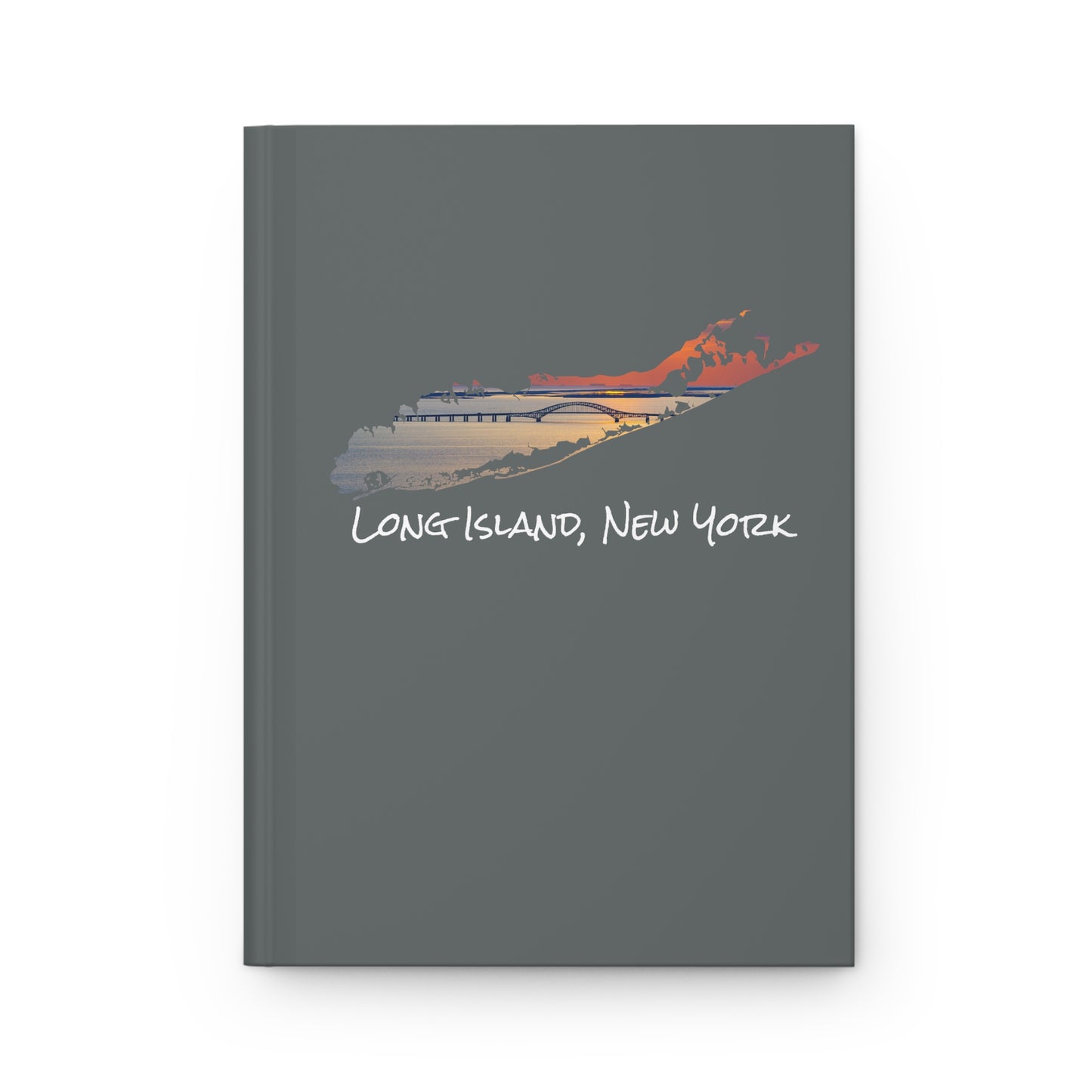 Hardcover Journal Matte Grey - Great South Bay Bridge