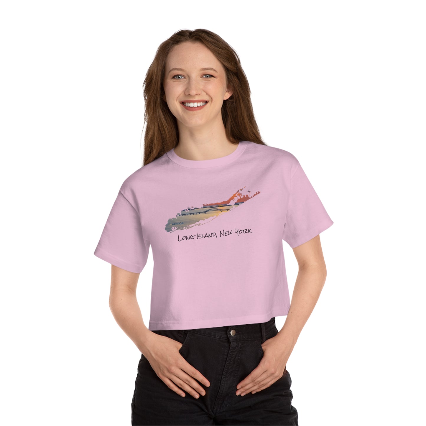 Champion Women's Heritage Cropped T-Shirt - Great South Bay Bridge