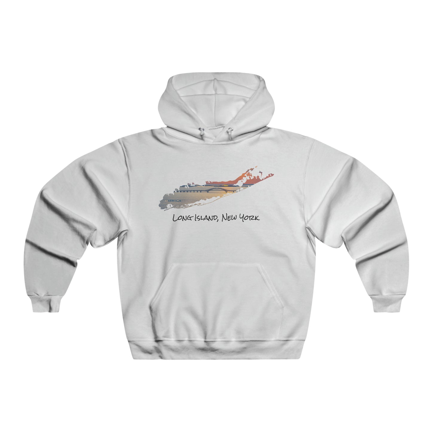 Men's Hooded Sweatshirt - Great South Bay Bridge