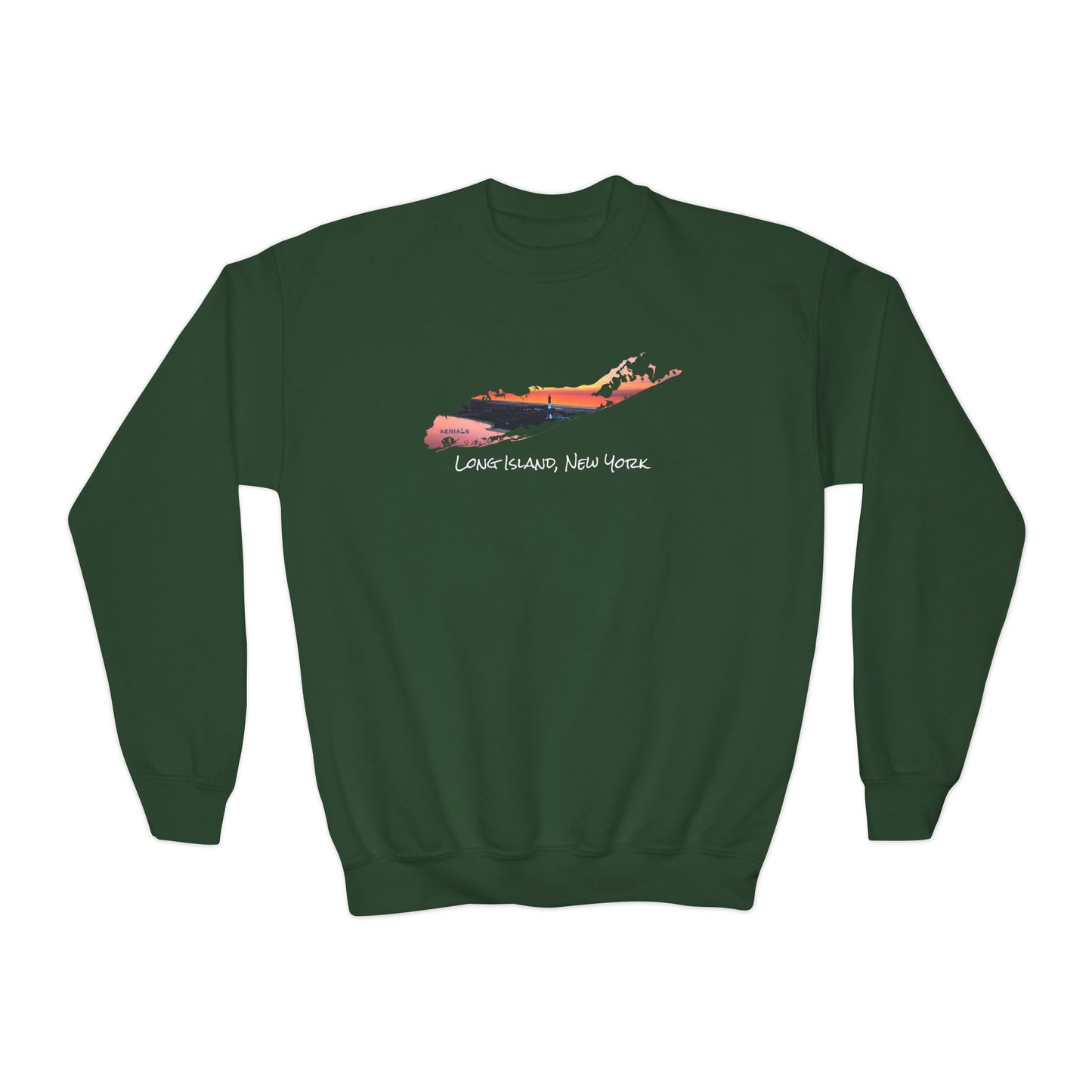 Youth Crewneck Sweatshirt - Fire Island Lighthouse