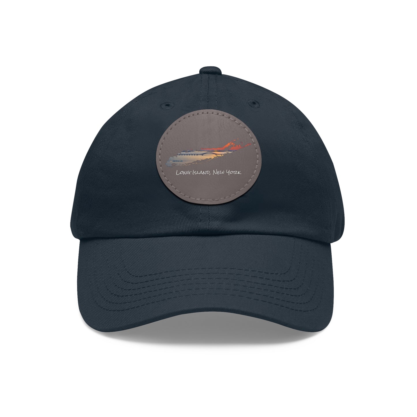 Hat with Round Leather Patch - Great South Bay Bridge