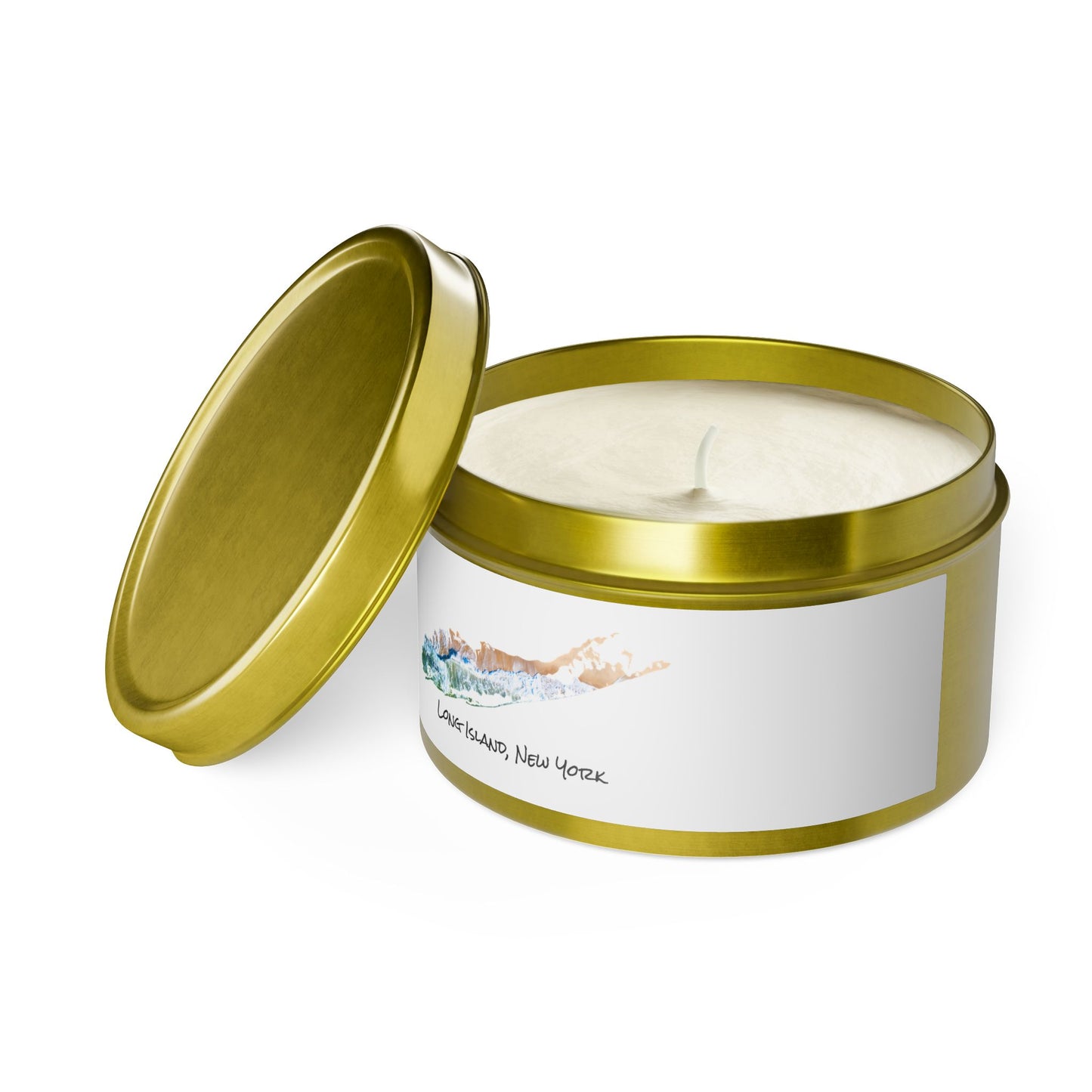 Tin Candle (2 sizes) - Sand & Sea