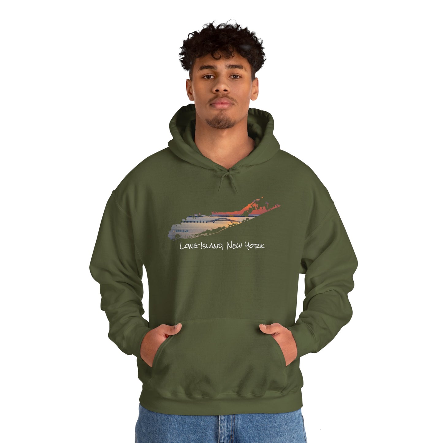 Unisex Hooded Sweatshirt - Great South Bay Bridge