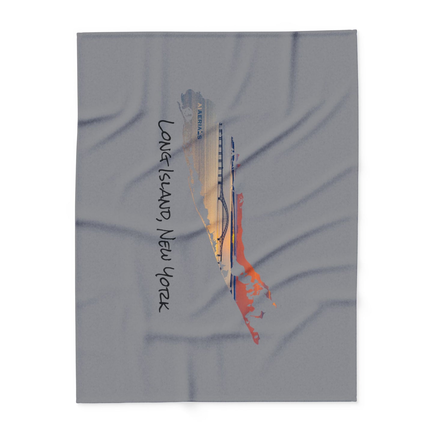 Arctic Fleece Blanket Grey (3 sizes) - Great South Bay Bridge