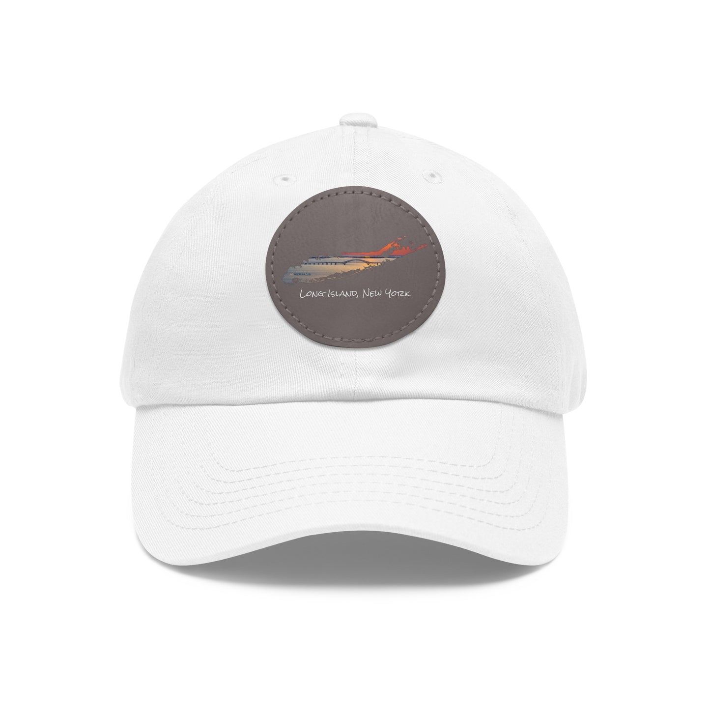 Hat with Round Leather Patch - Great South Bay Bridge