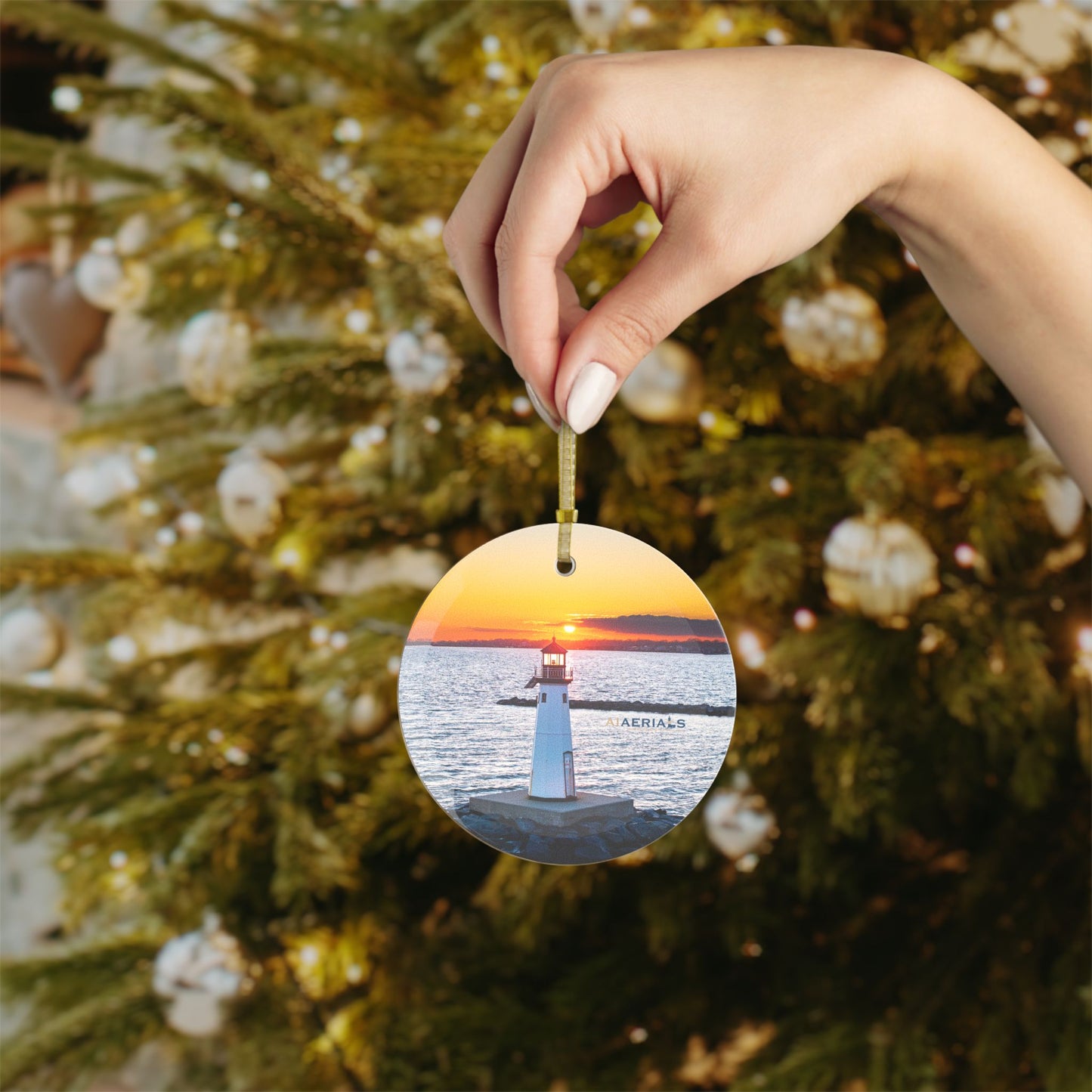 Glass Ornament - Patchogue Lighthouse