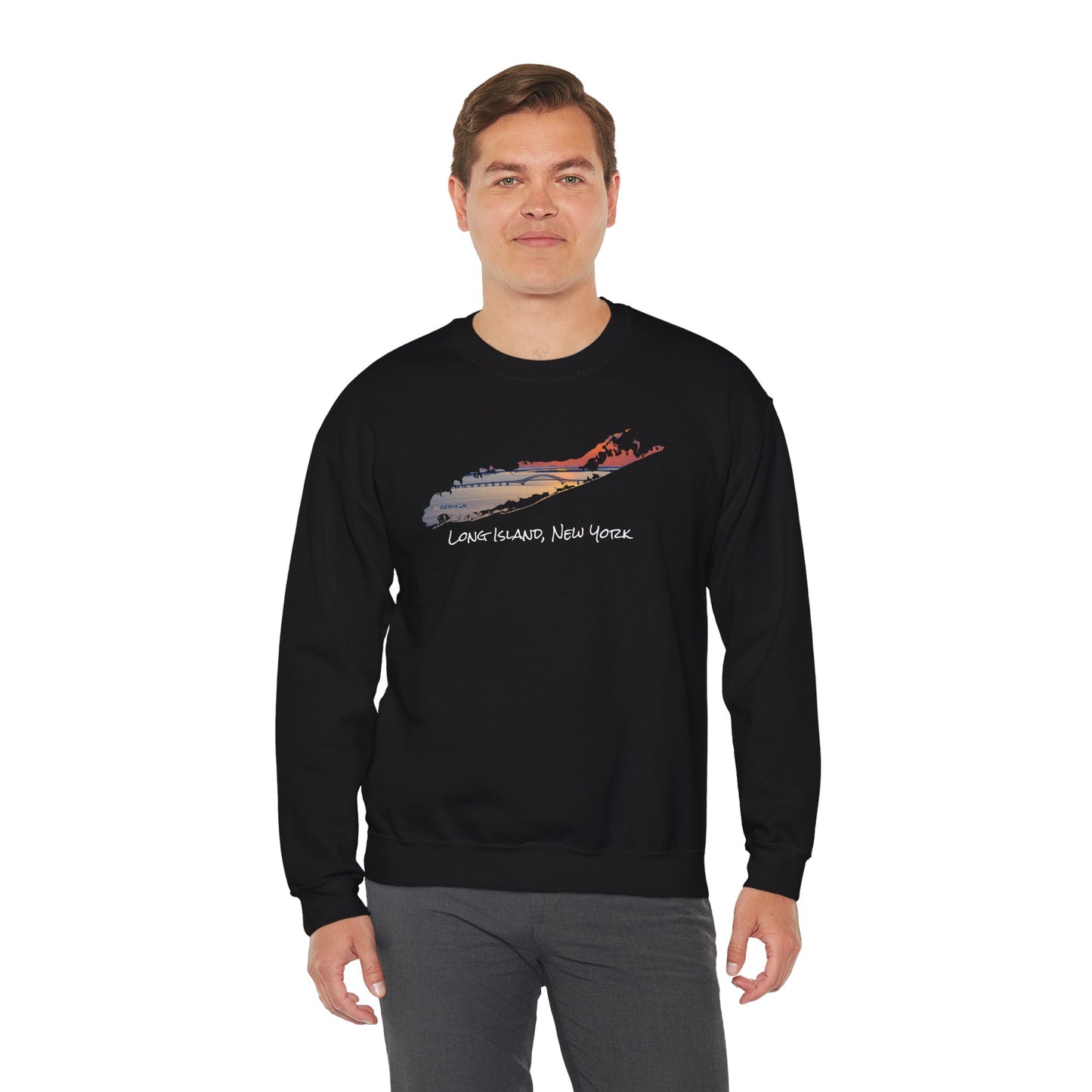 Unisex Heavy Blend™ Crewneck Sweatshirt - Great South Bay Bridge