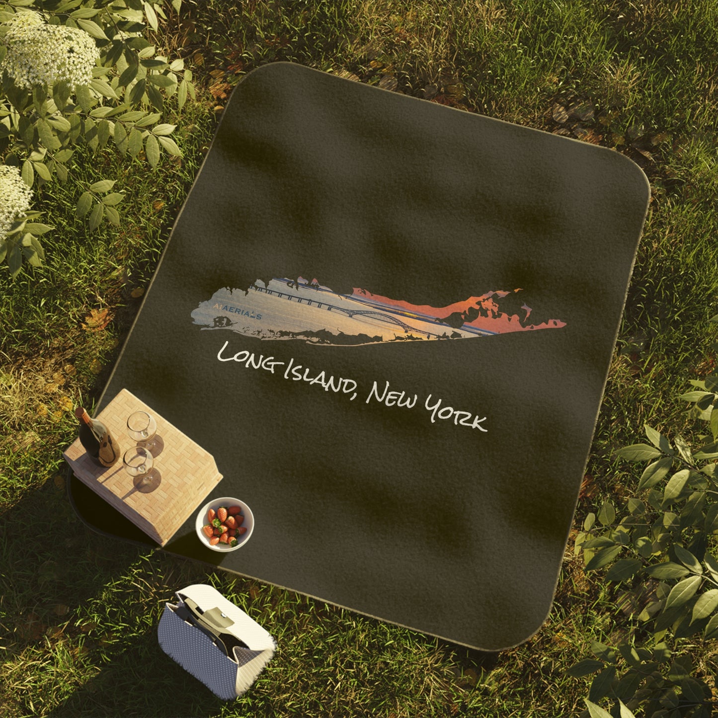 Picnic Blanket Black - Great South Bay Bridge