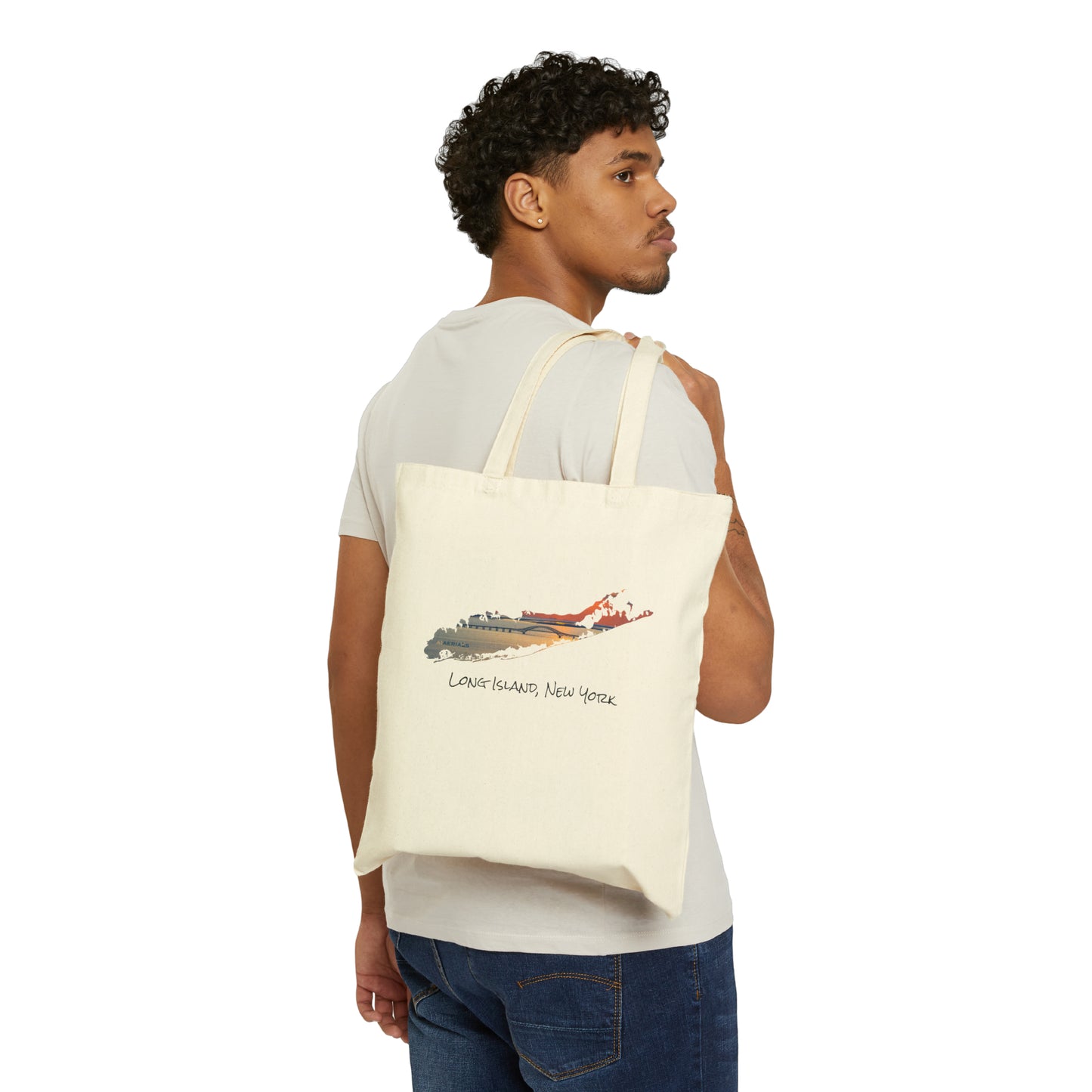 Cotton Canvas Tote Bag - Great South Bay Bridge