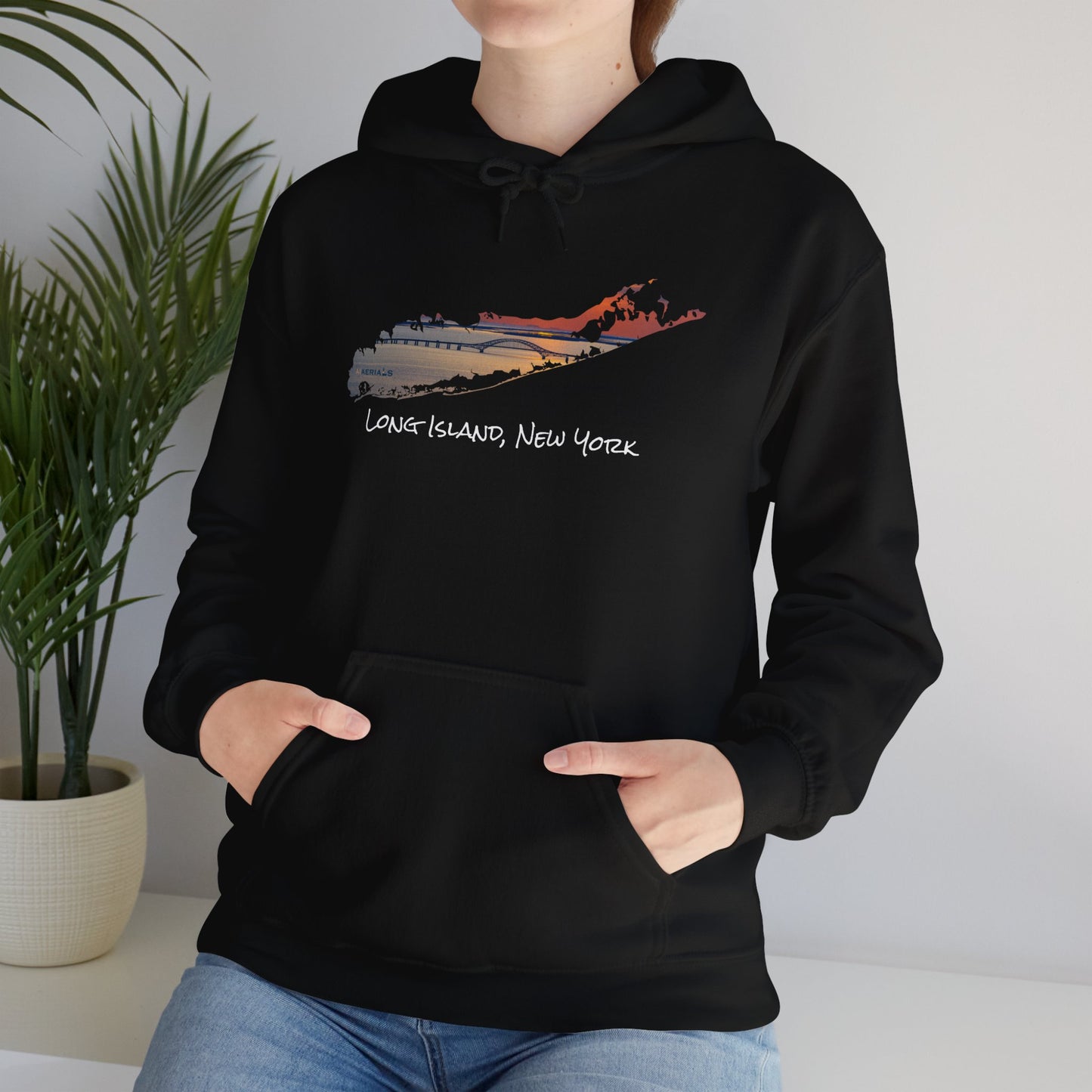 Unisex Hooded Sweatshirt - Great South Bay Bridge