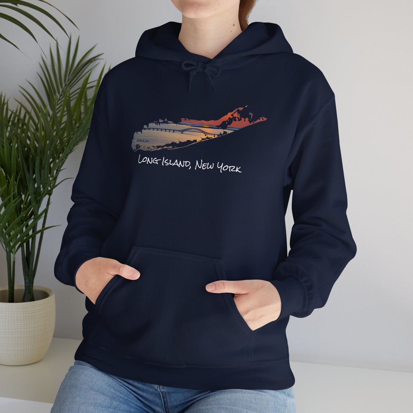 Unisex Hooded Sweatshirt - Great South Bay Bridge