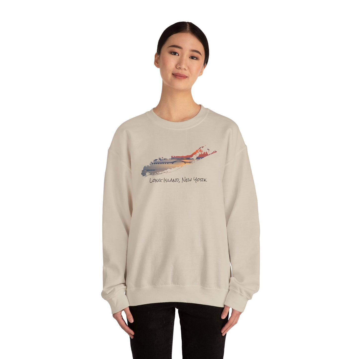 Unisex Heavy Blend™ Crewneck Sweatshirt - Great South Bay Bridge