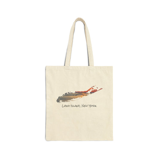 Cotton Canvas Tote Bag - Great South Bay Bridge