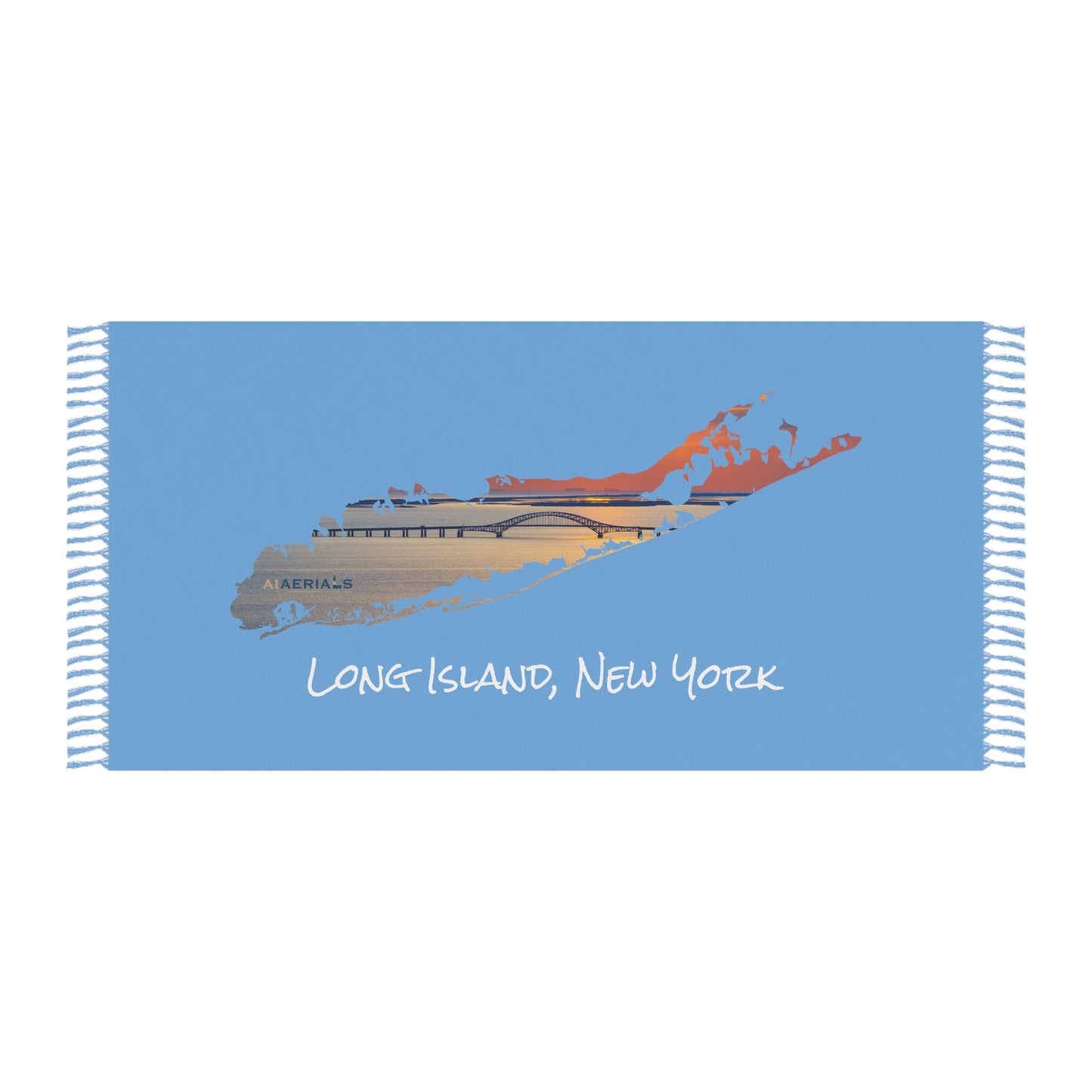 Boho Beach Cloth Light Blue - Great South Bay Bridge