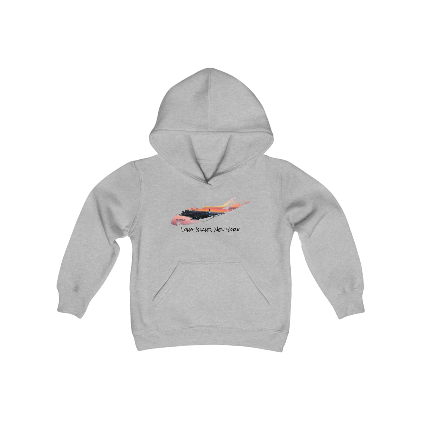 Youth Heavy Blend Hooded Sweatshirt - Fire Island Lighthouse