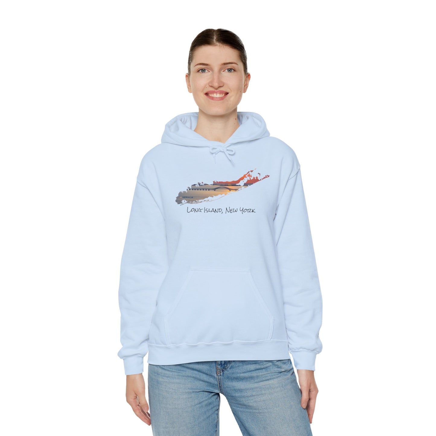 Unisex Hooded Sweatshirt - Great South Bay Bridge