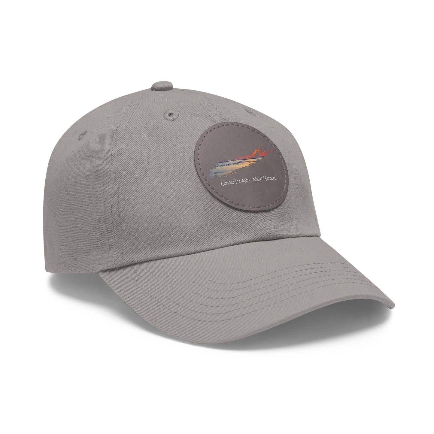 Hat with Round Leather Patch - Great South Bay Bridge