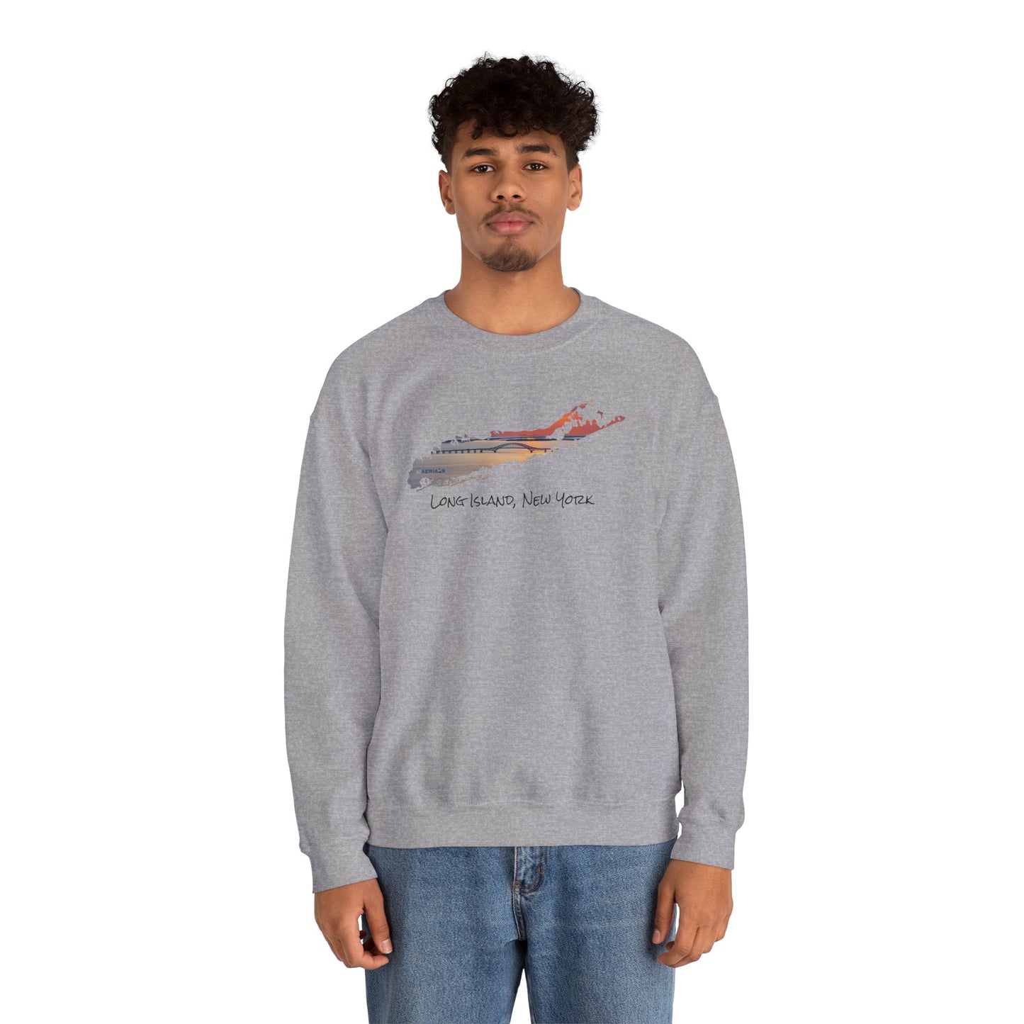 Unisex Heavy Blend™ Crewneck Sweatshirt - Great South Bay Bridge
