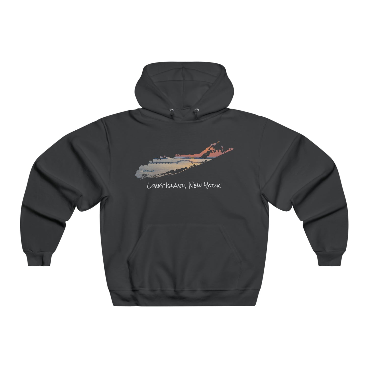 Men's Hooded Sweatshirt - Great South Bay Bridge