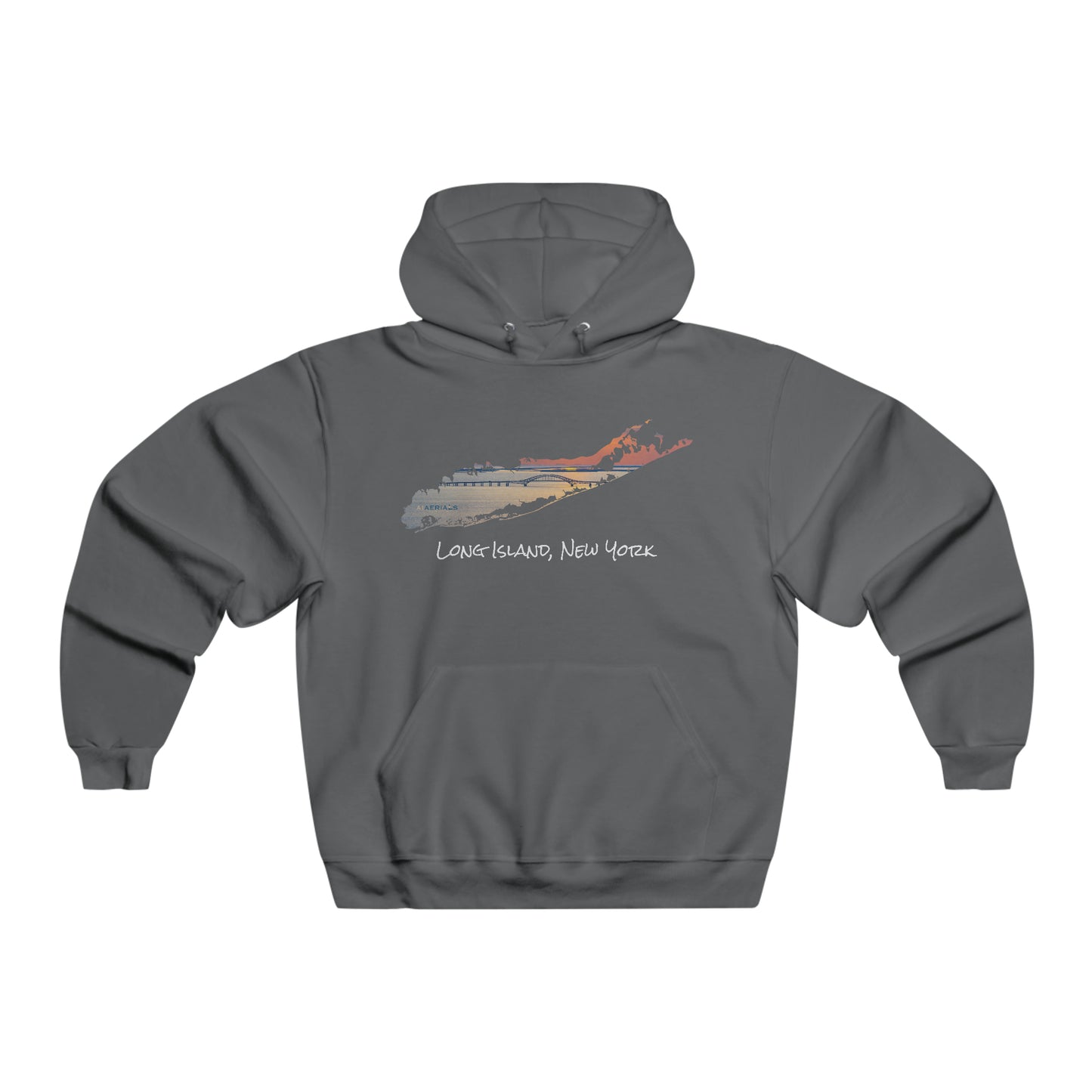 Men's Hooded Sweatshirt - Great South Bay Bridge