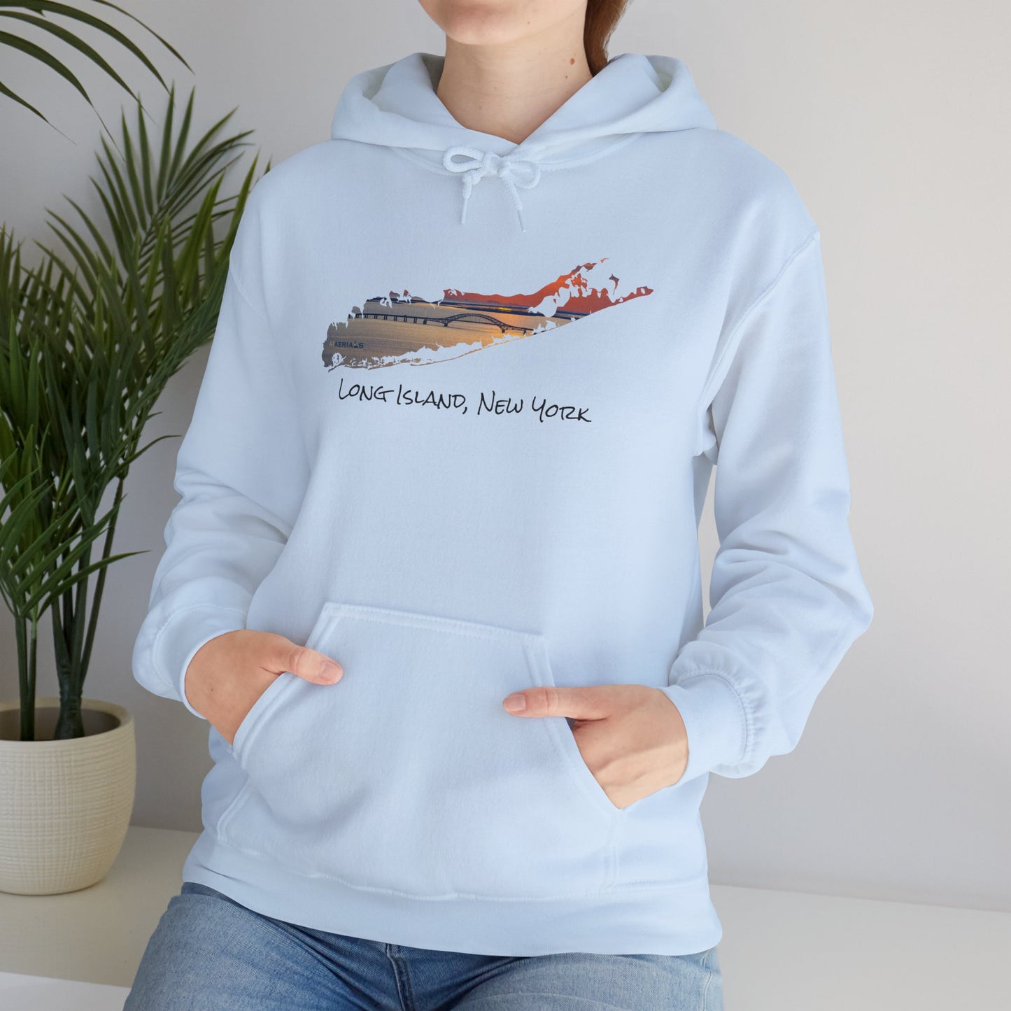 Unisex Hooded Sweatshirt - Great South Bay Bridge