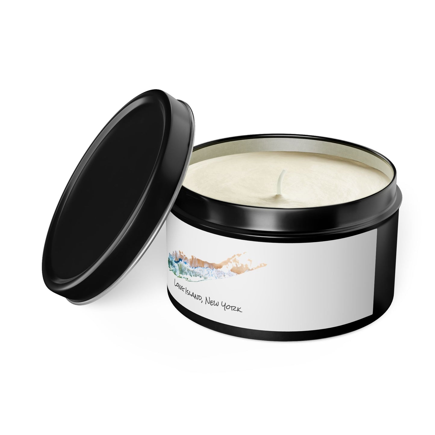 Tin Candle (2 sizes) - Sand & Sea