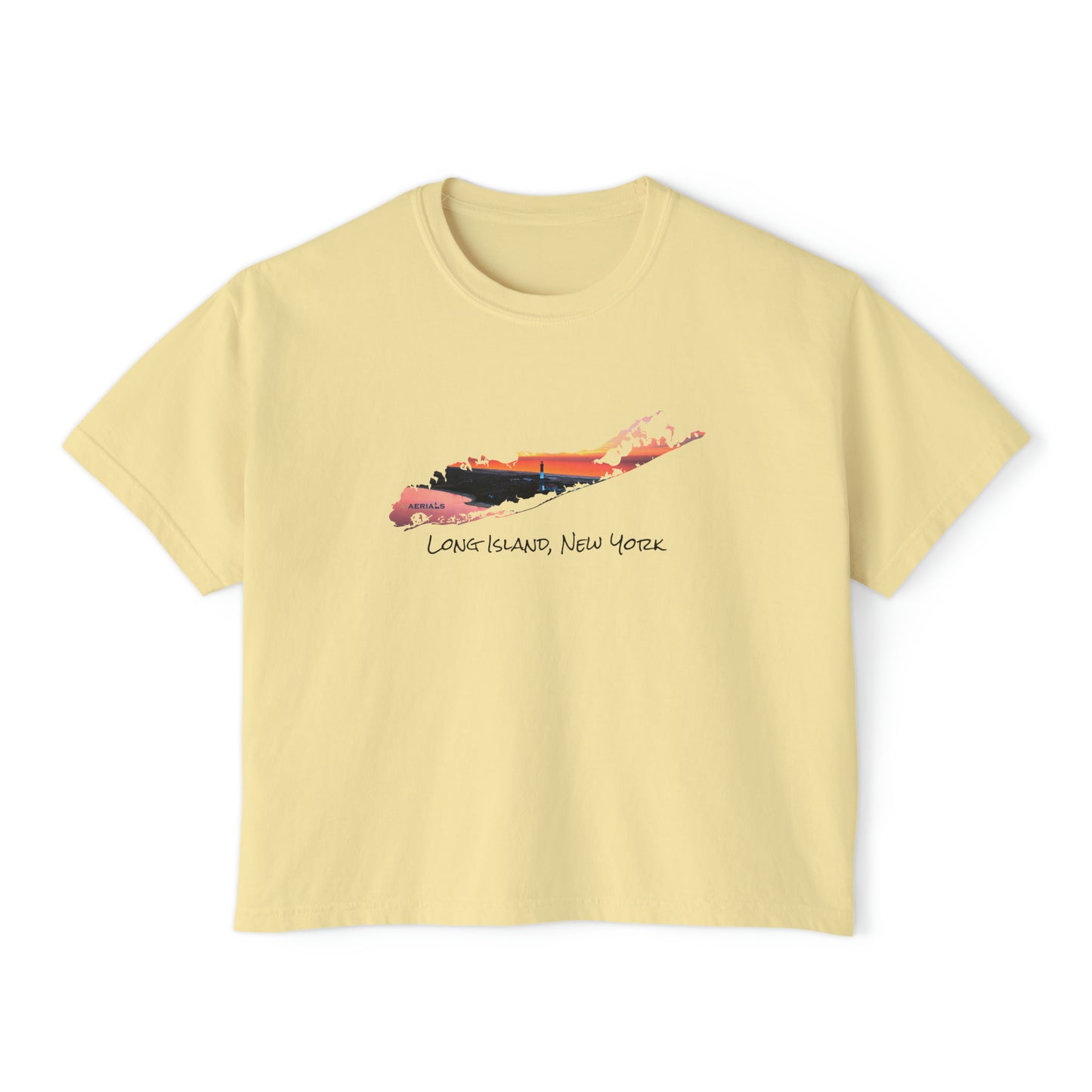 Women's Boxy Tee - Fire Island Lighthouse