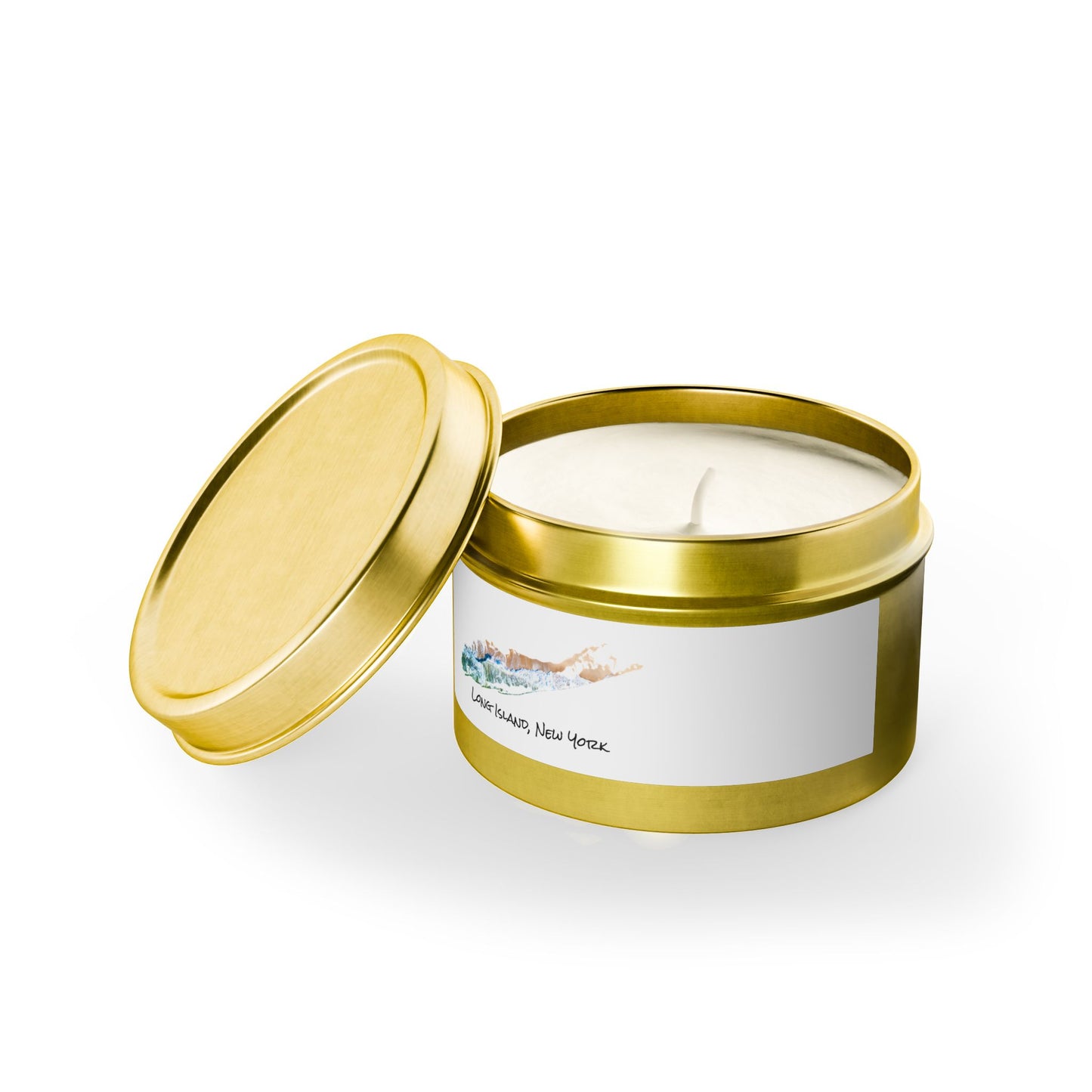 Tin Candle (2 sizes) - Sand & Sea