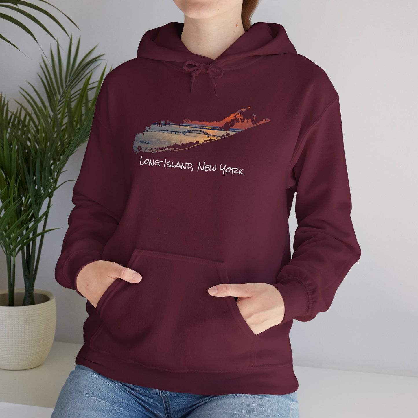 Unisex Hooded Sweatshirt - Great South Bay Bridge