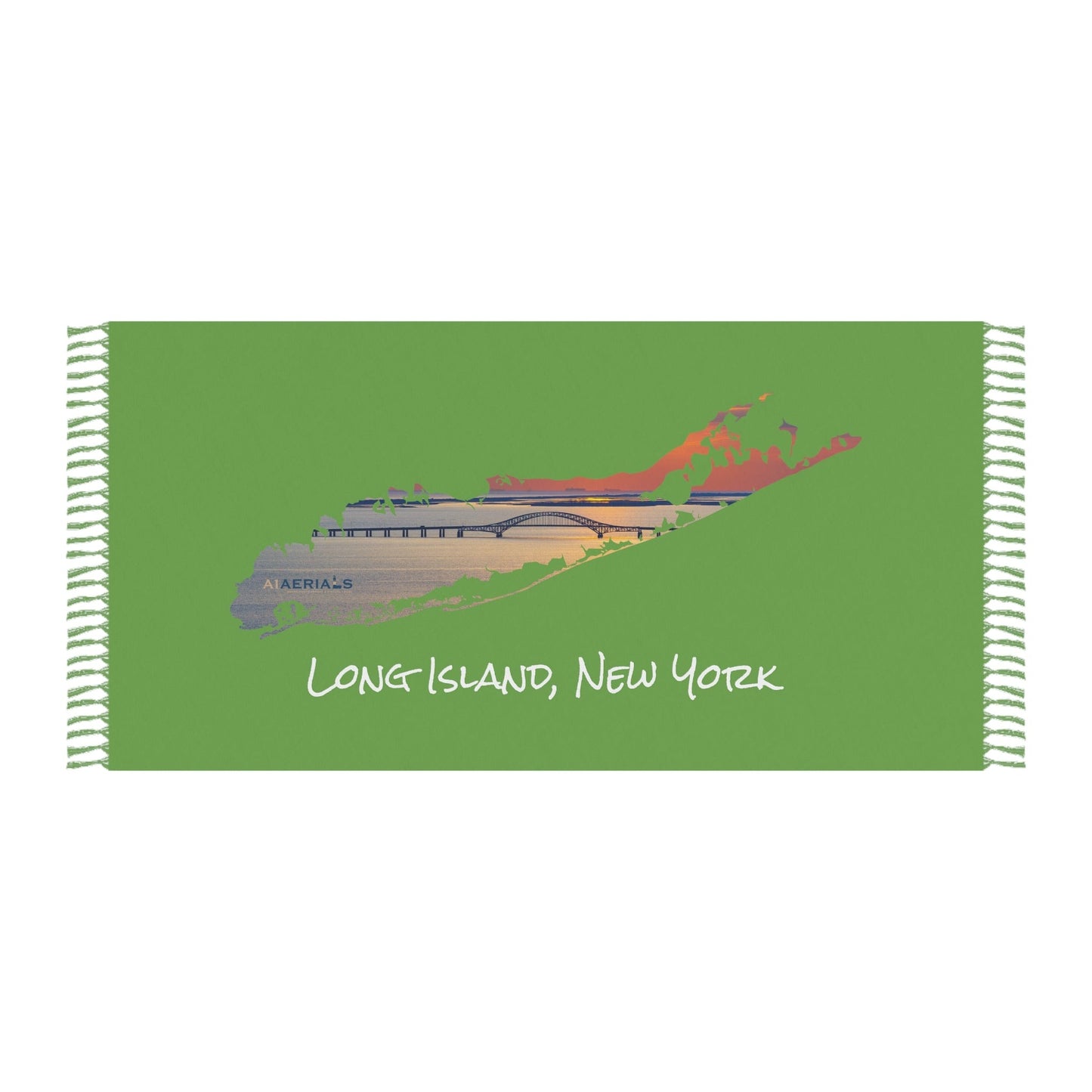 Boho Beach Cloth Green - Great South Bay Bridge