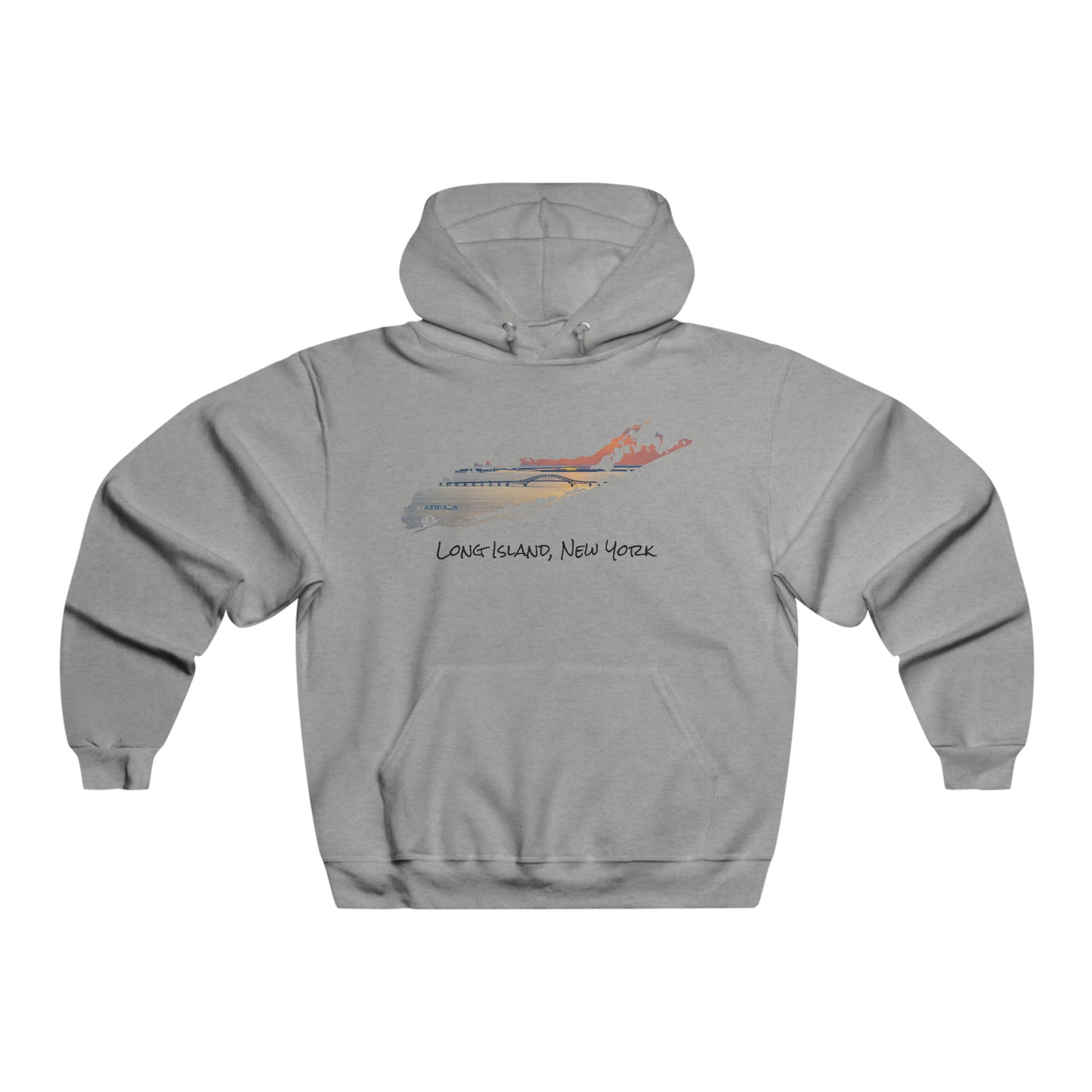 Men's Hooded Sweatshirt - Great South Bay Bridge