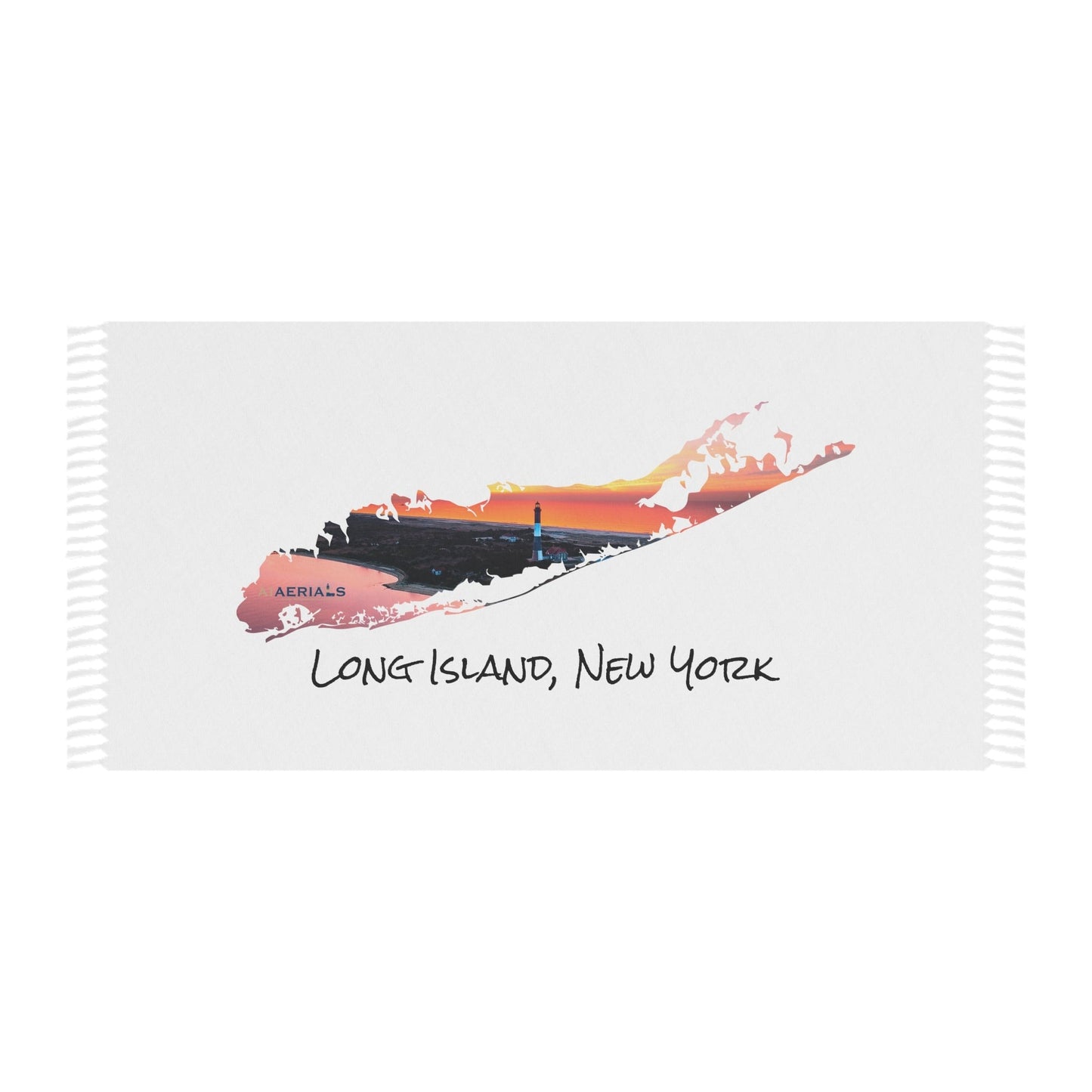 Boho Beach Cloth White - Fire Island Lighthouse