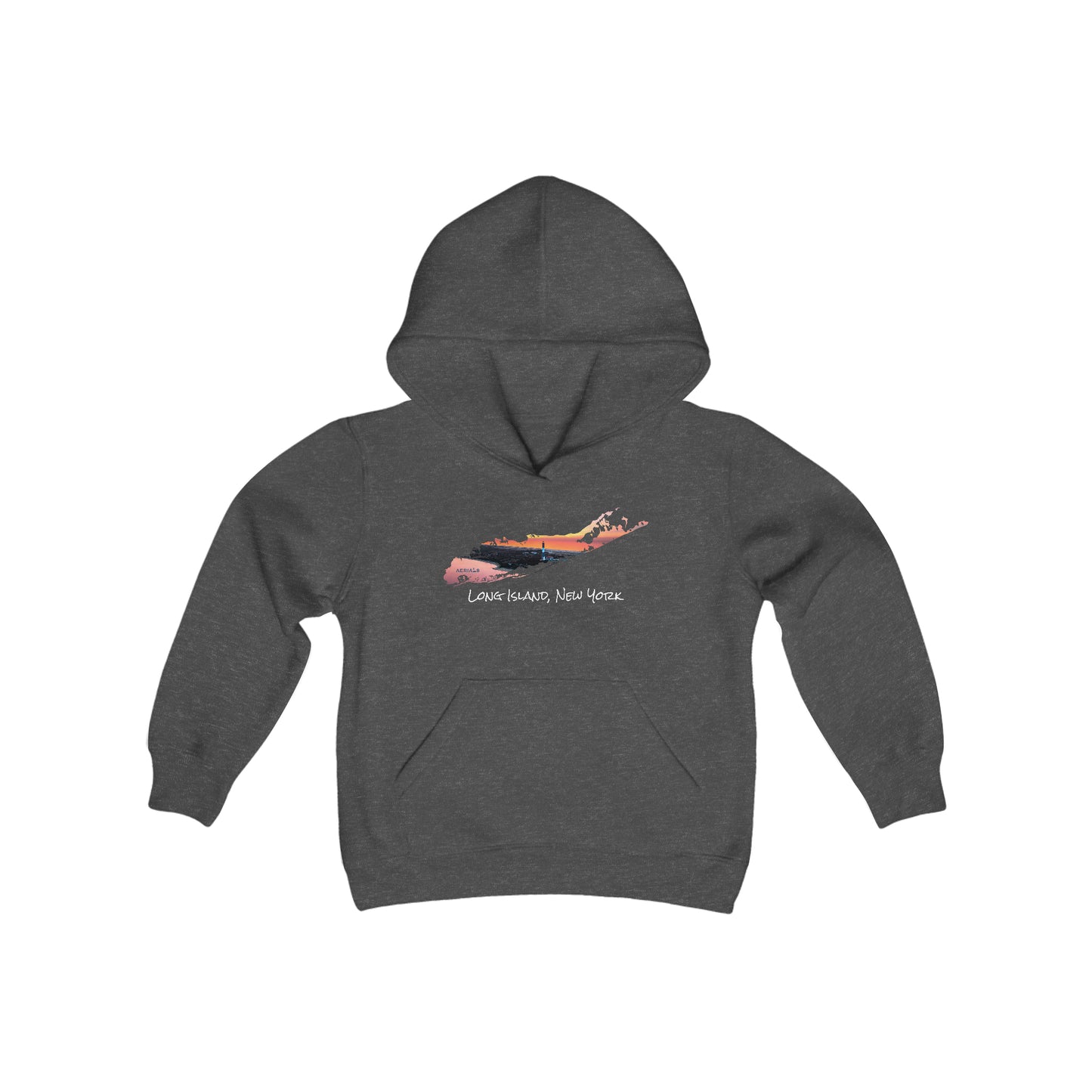 Youth Heavy Blend Hooded Sweatshirt - Fire Island Lighthouse