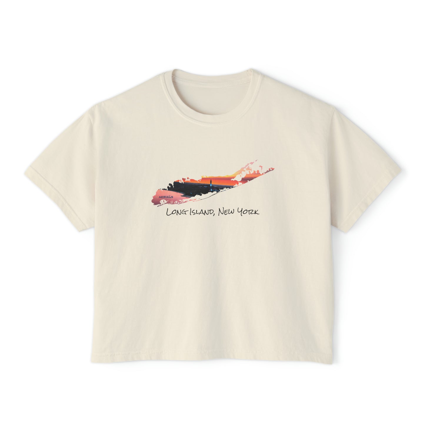 Women's Boxy Tee - Fire Island Lighthouse
