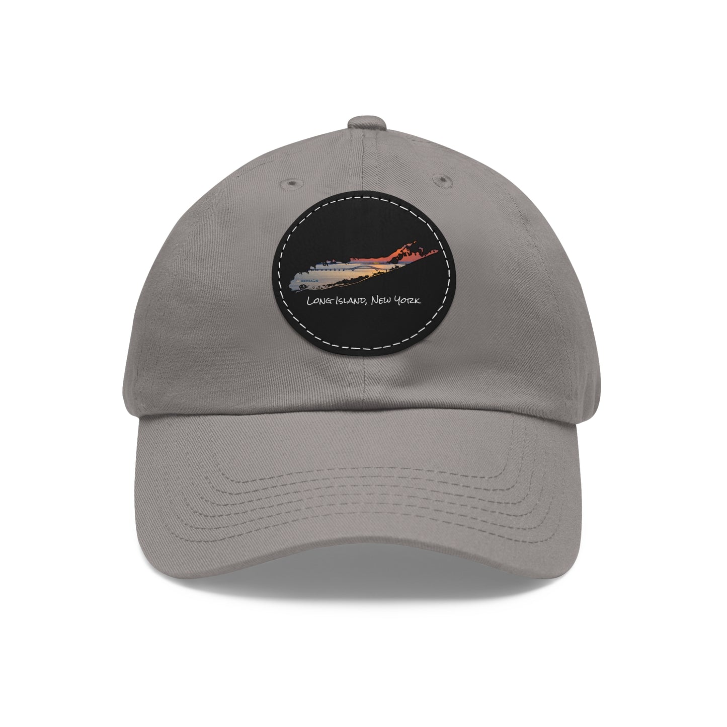 Hat with Round Leather Patch - Great South Bay Bridge