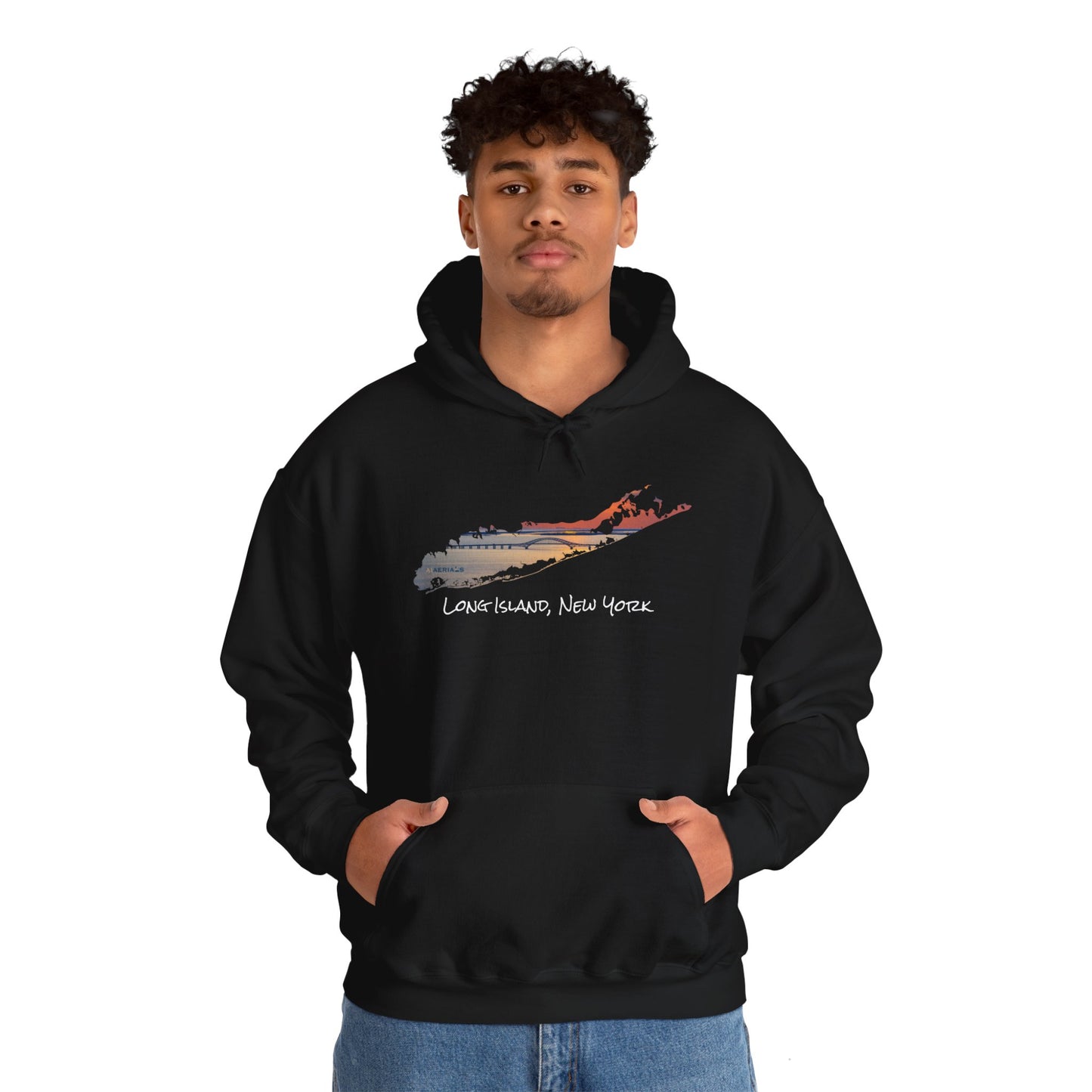 Unisex Hooded Sweatshirt - Great South Bay Bridge