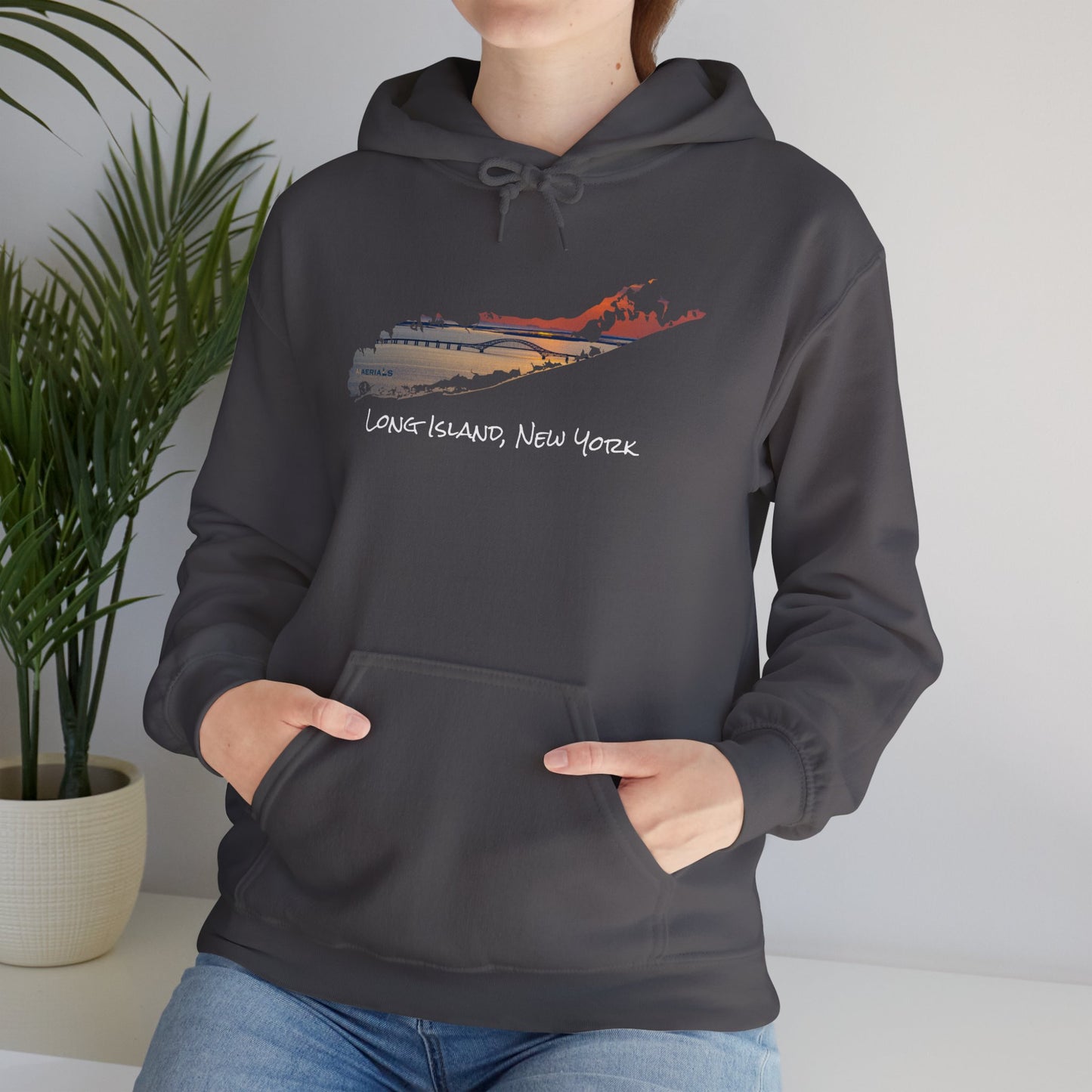 Unisex Hooded Sweatshirt - Great South Bay Bridge