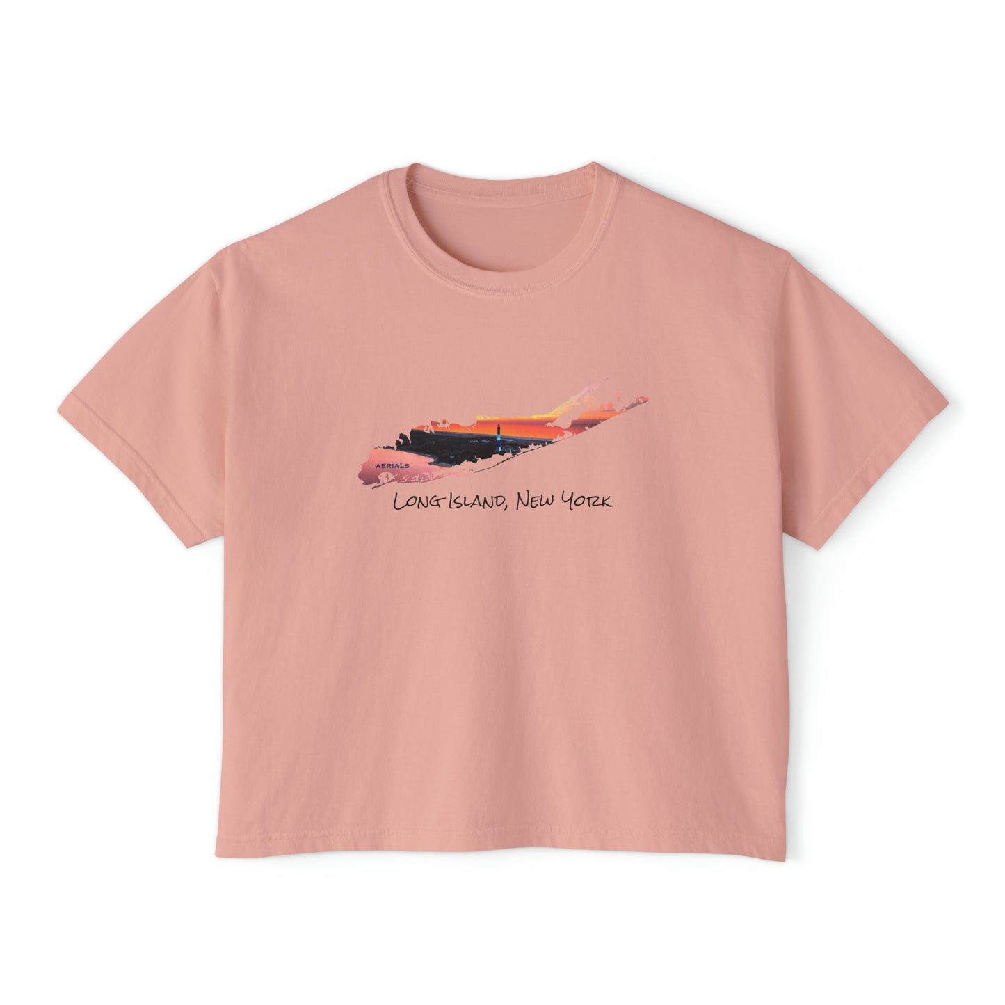 Women's Boxy Tee - Fire Island Lighthouse