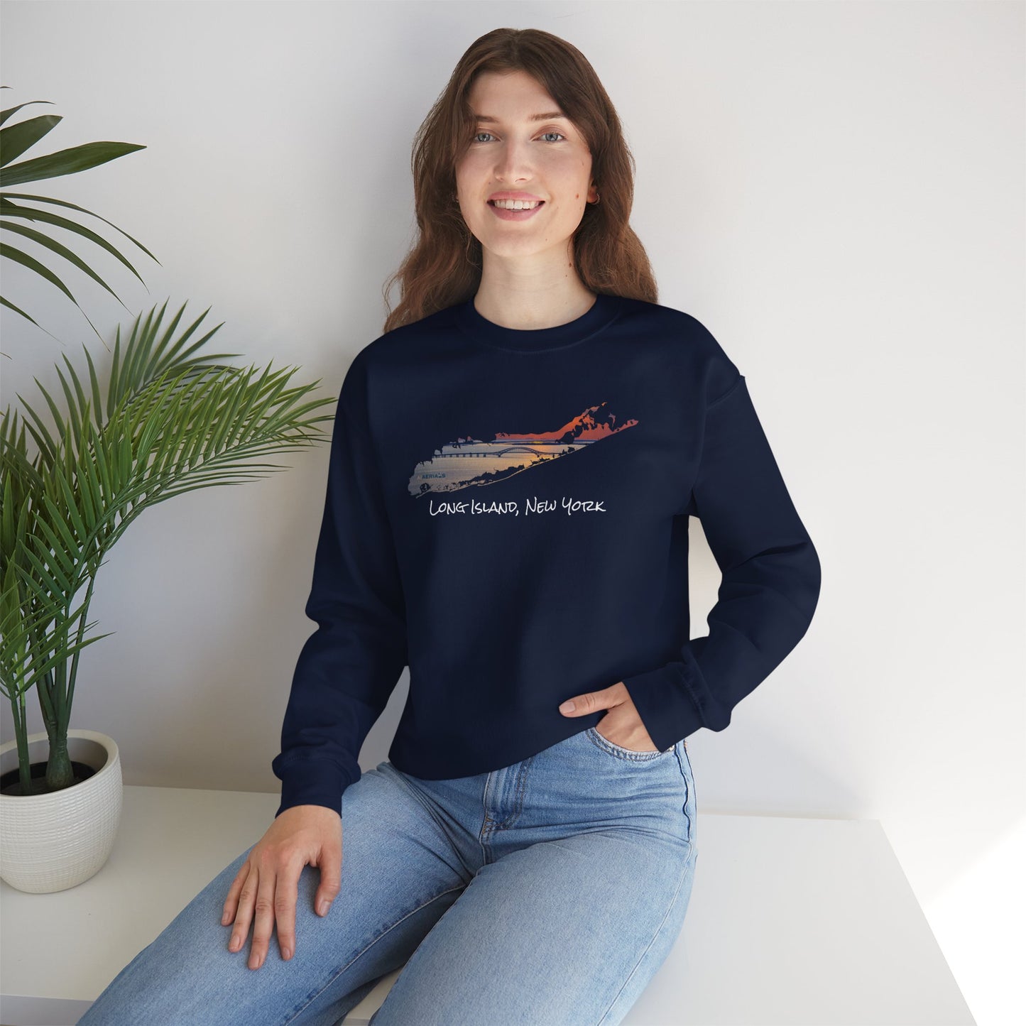 Unisex Heavy Blend™ Crewneck Sweatshirt - Great South Bay Bridge