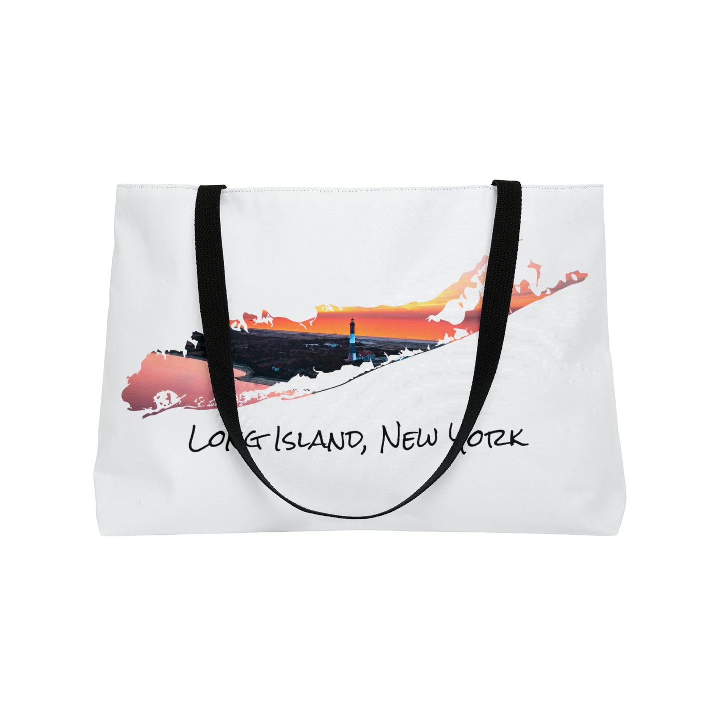 Weekender Tote Bag White - Fire Island Lighthouse
