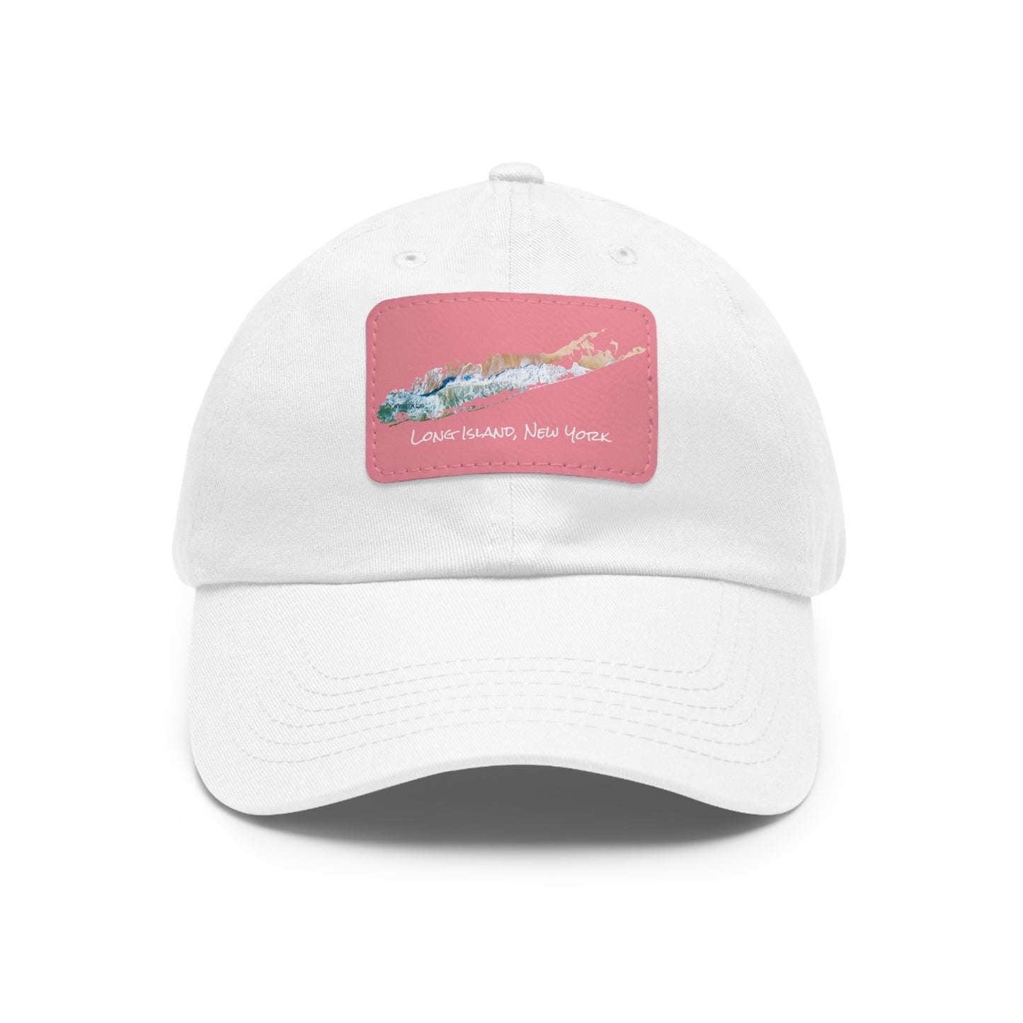 Hat with Rectangle Leather Patch - Sand & Sea