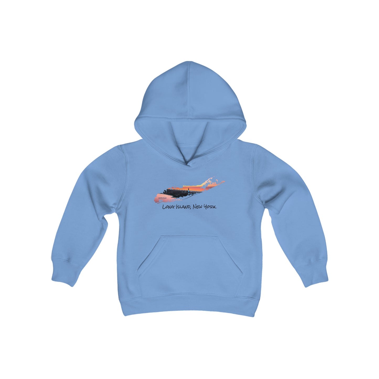 Youth Heavy Blend Hooded Sweatshirt - Fire Island Lighthouse