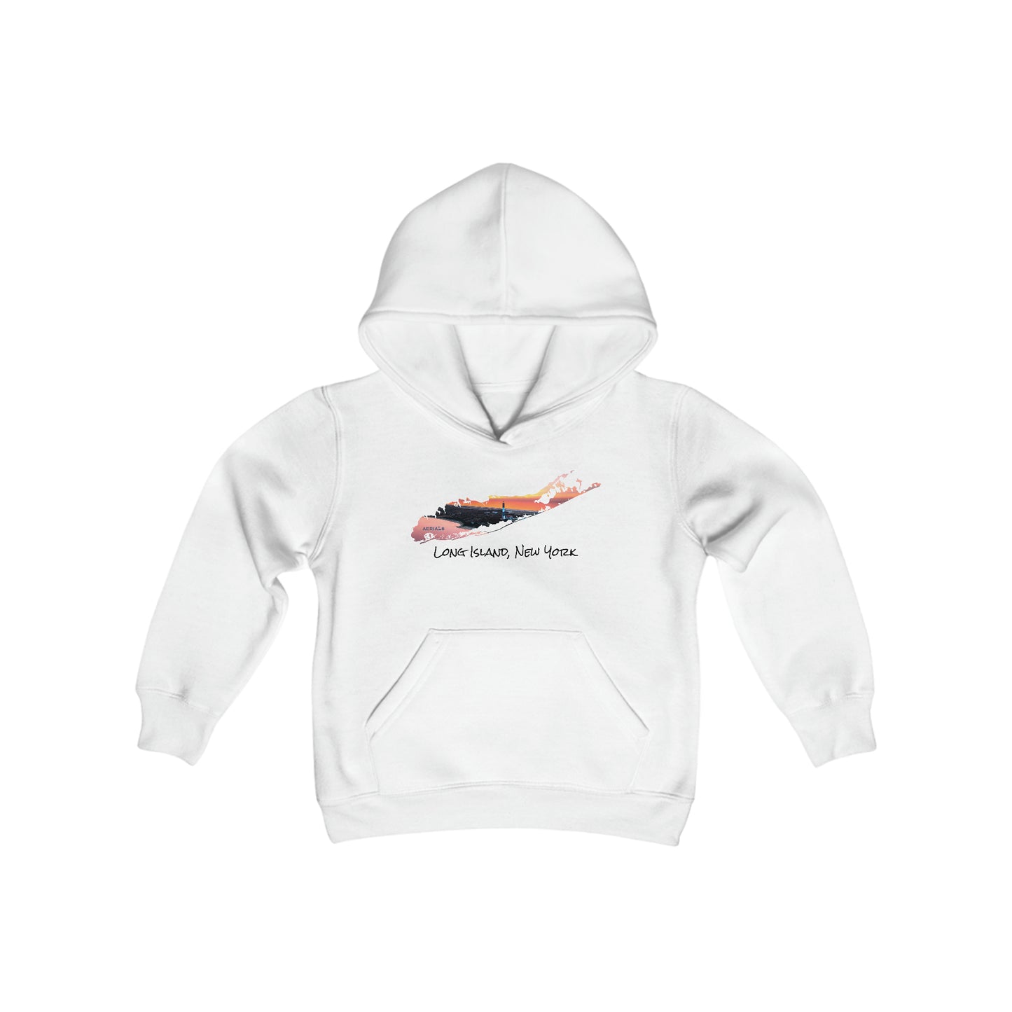 Youth Heavy Blend Hooded Sweatshirt - Fire Island Lighthouse