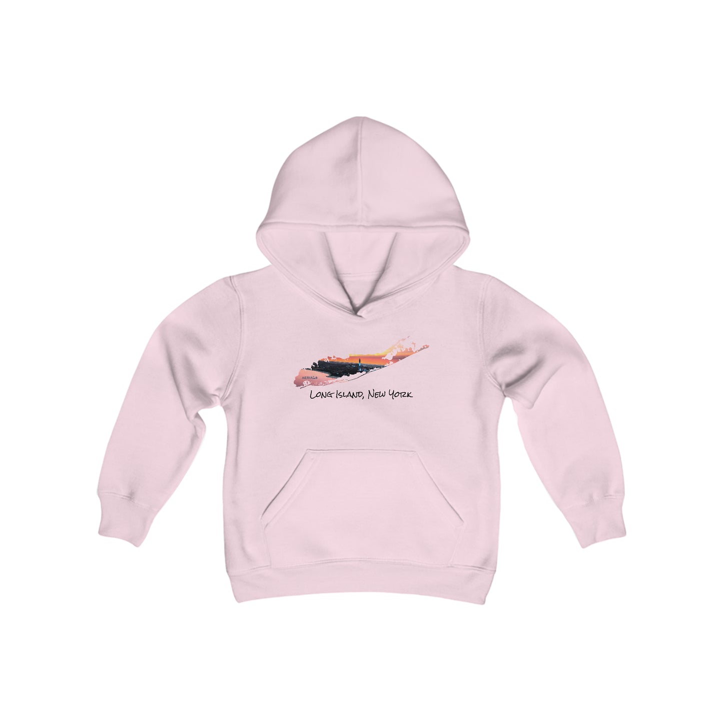 Youth Heavy Blend Hooded Sweatshirt - Fire Island Lighthouse
