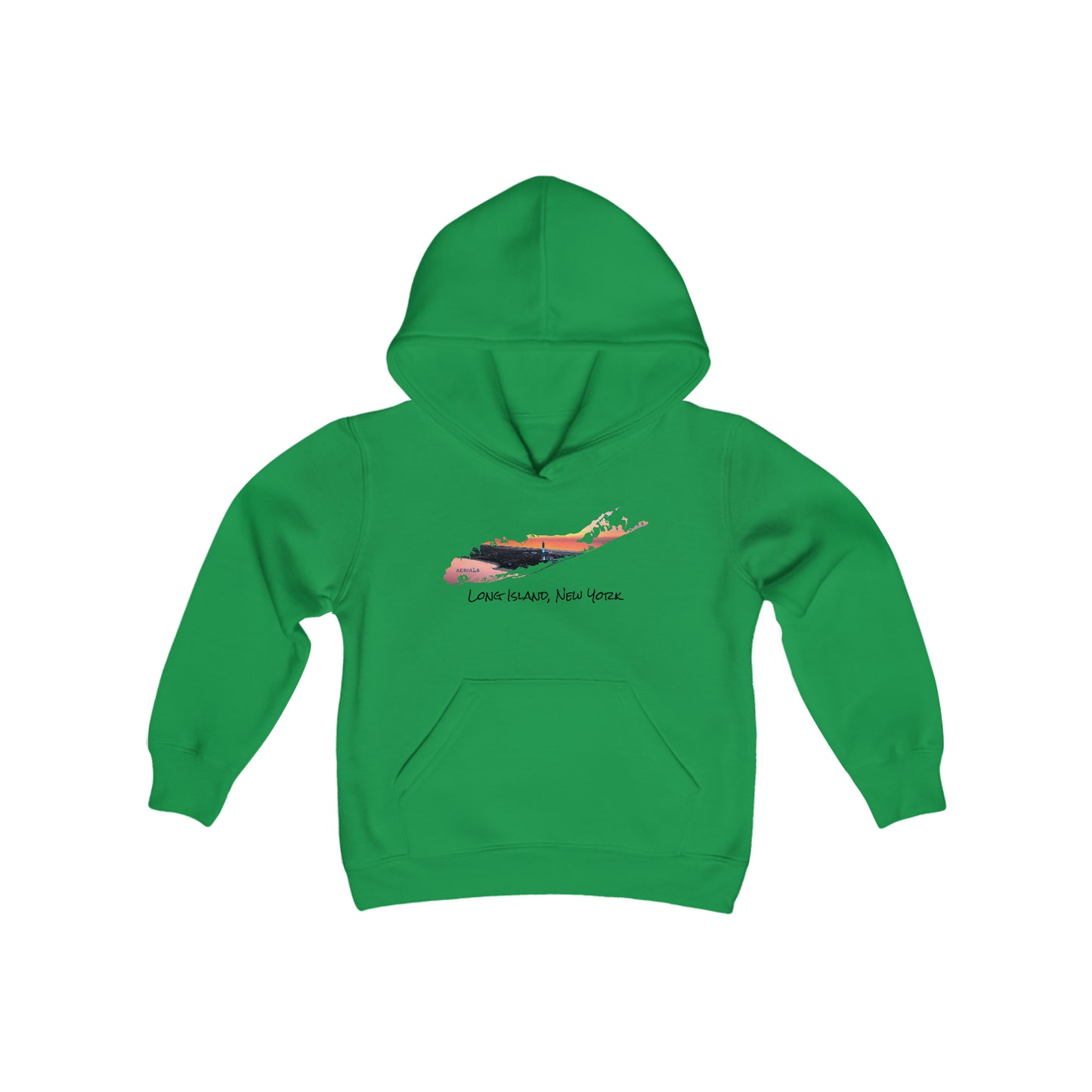 Youth Heavy Blend Hooded Sweatshirt - Fire Island Lighthouse