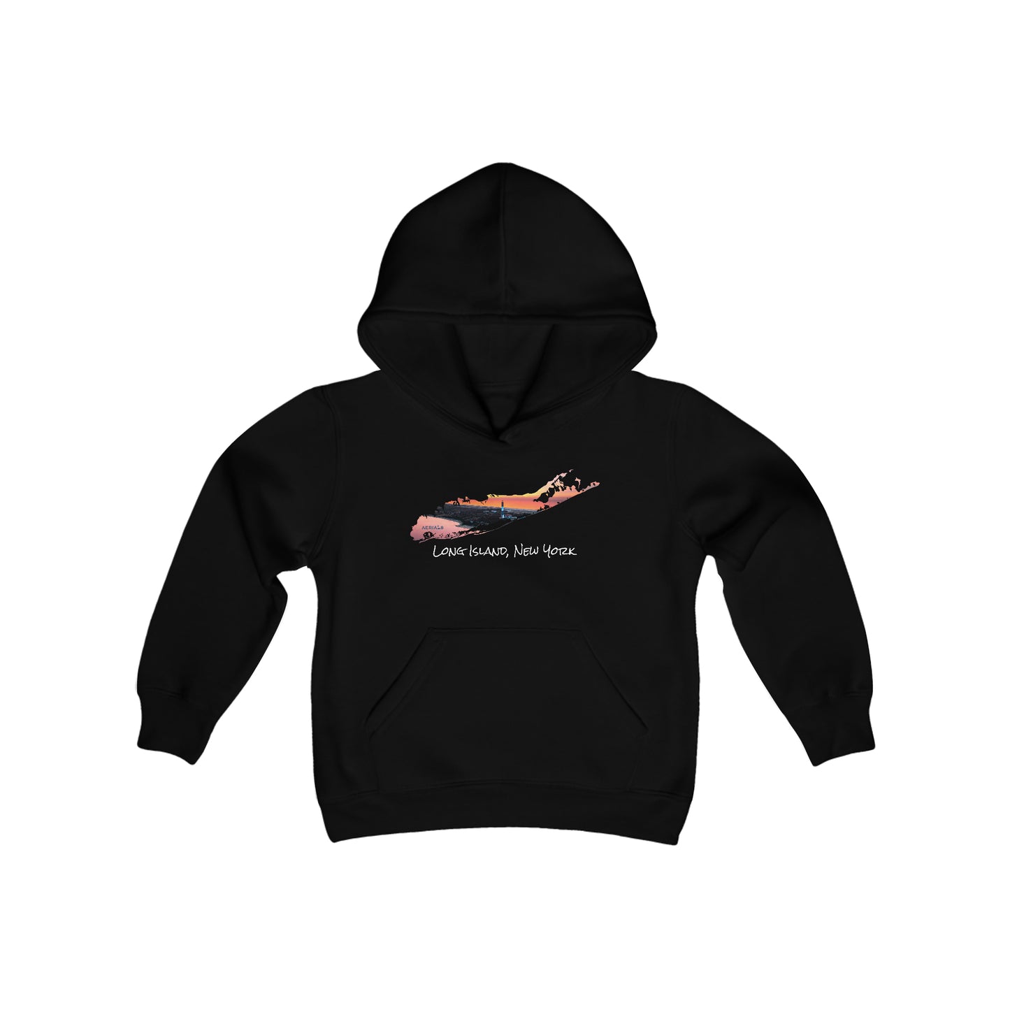 Youth Heavy Blend Hooded Sweatshirt - Fire Island Lighthouse