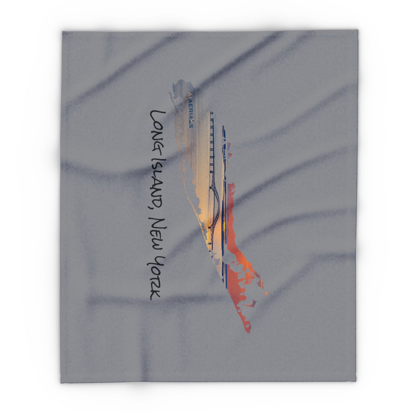Arctic Fleece Blanket Grey (3 sizes) - Great South Bay Bridge