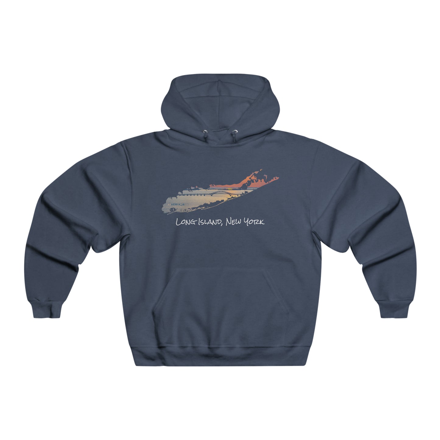Men's Hooded Sweatshirt - Great South Bay Bridge