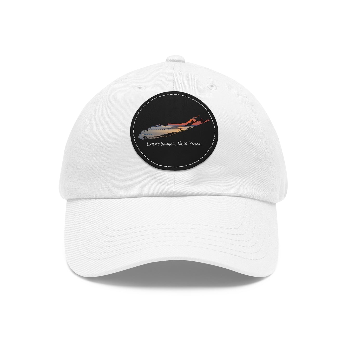 Hat with Round Leather Patch - Great South Bay Bridge